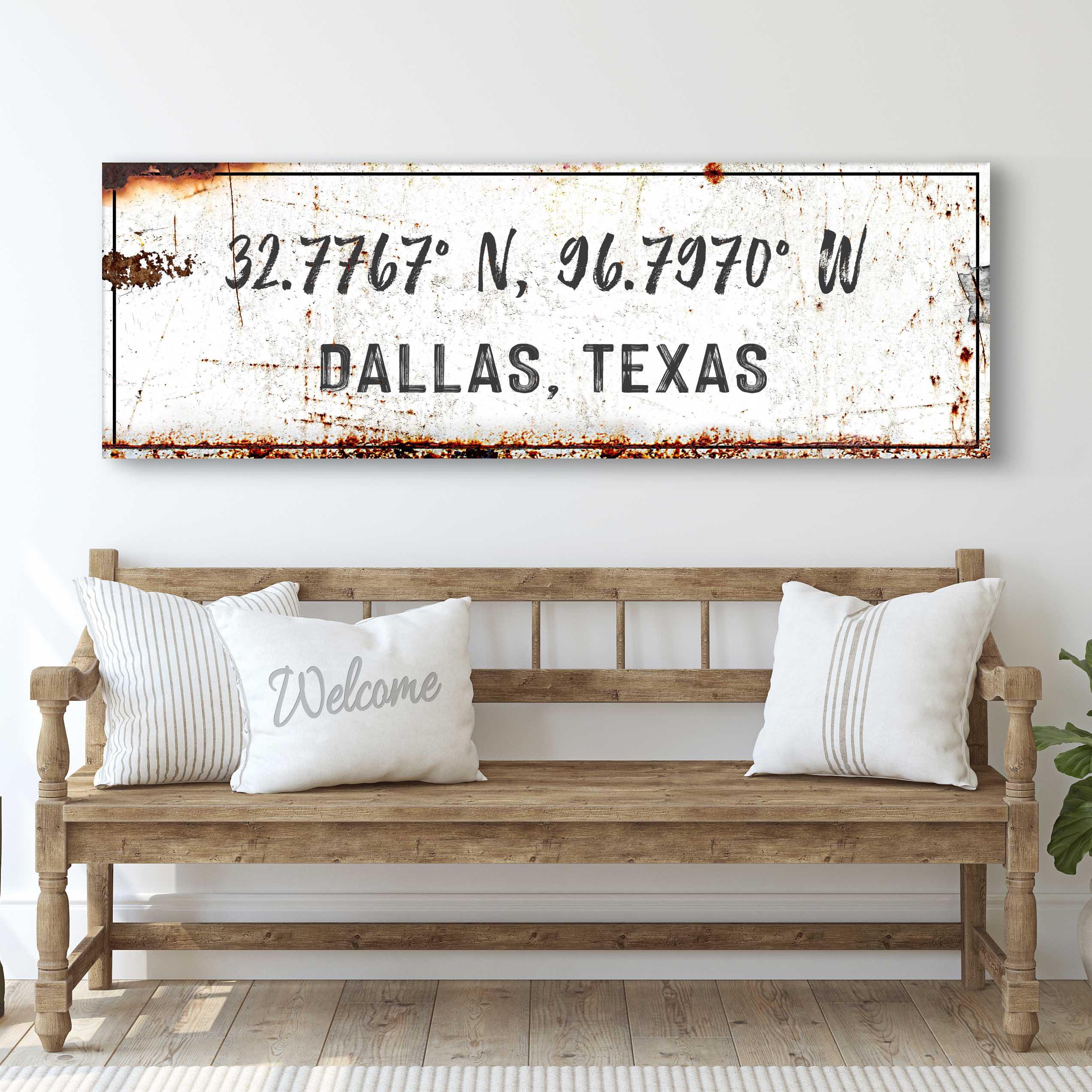 Home Coordinates Rustic Sign on sale at MyriadMart