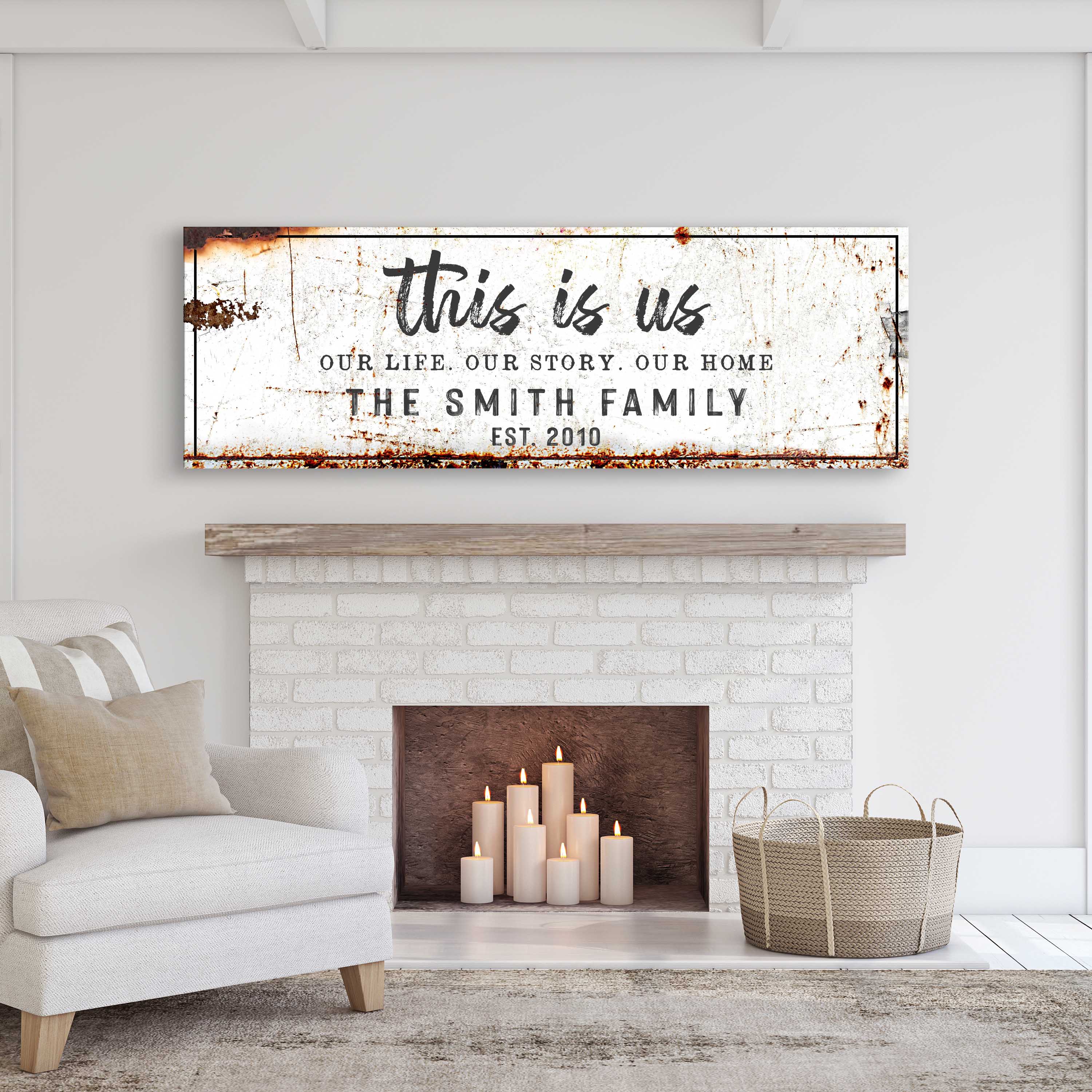 Rustic This Is Us Sign on sale at MyriadMart