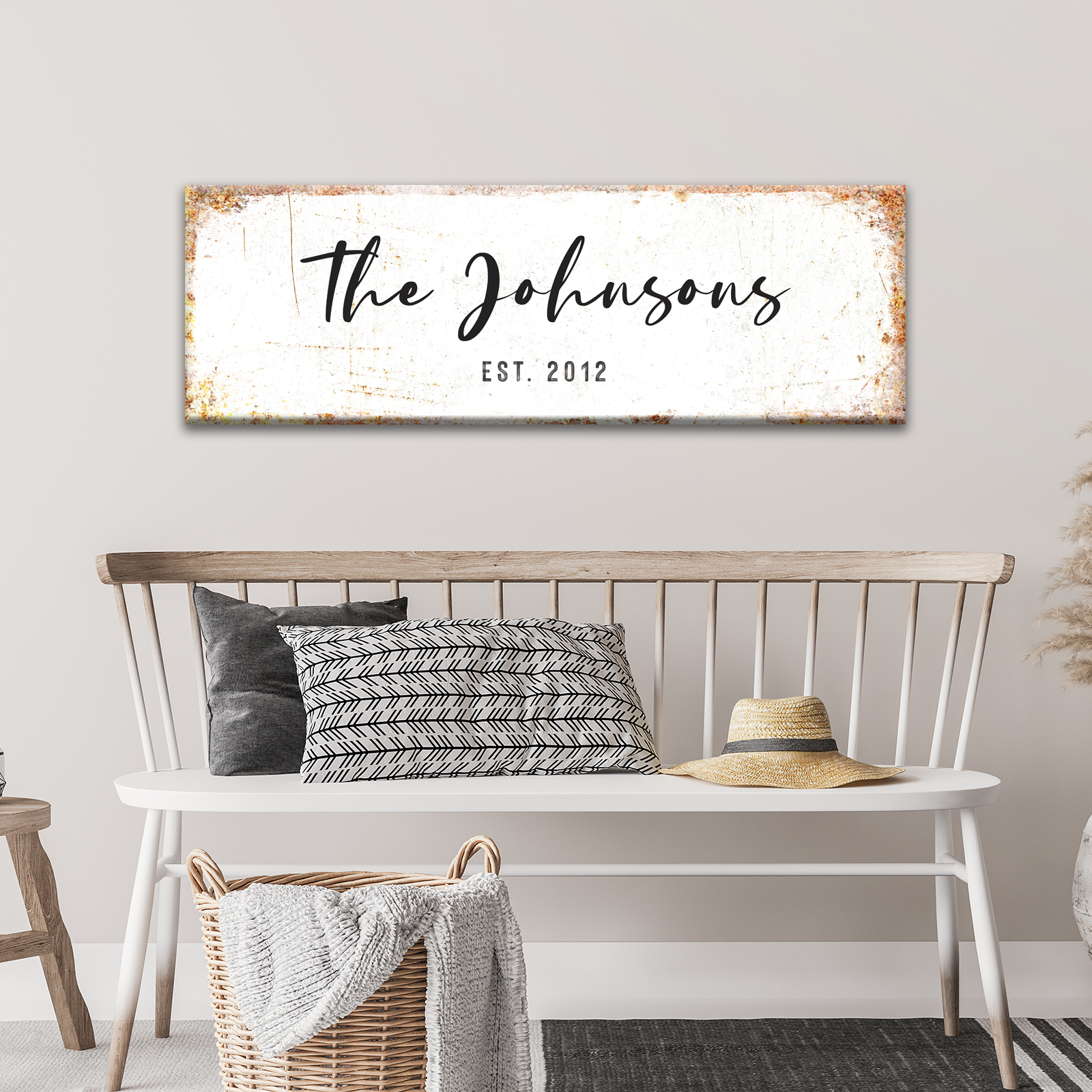 Rustic Family Name Sign on sale at MyriadMart