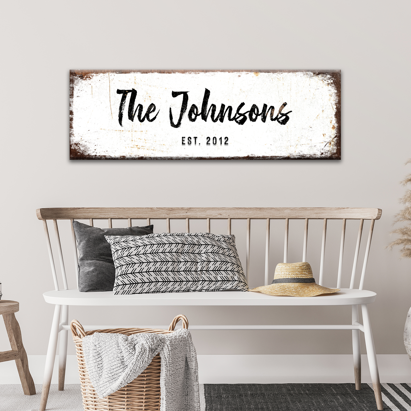Rustic Family Name Sign on sale at MyriadMart