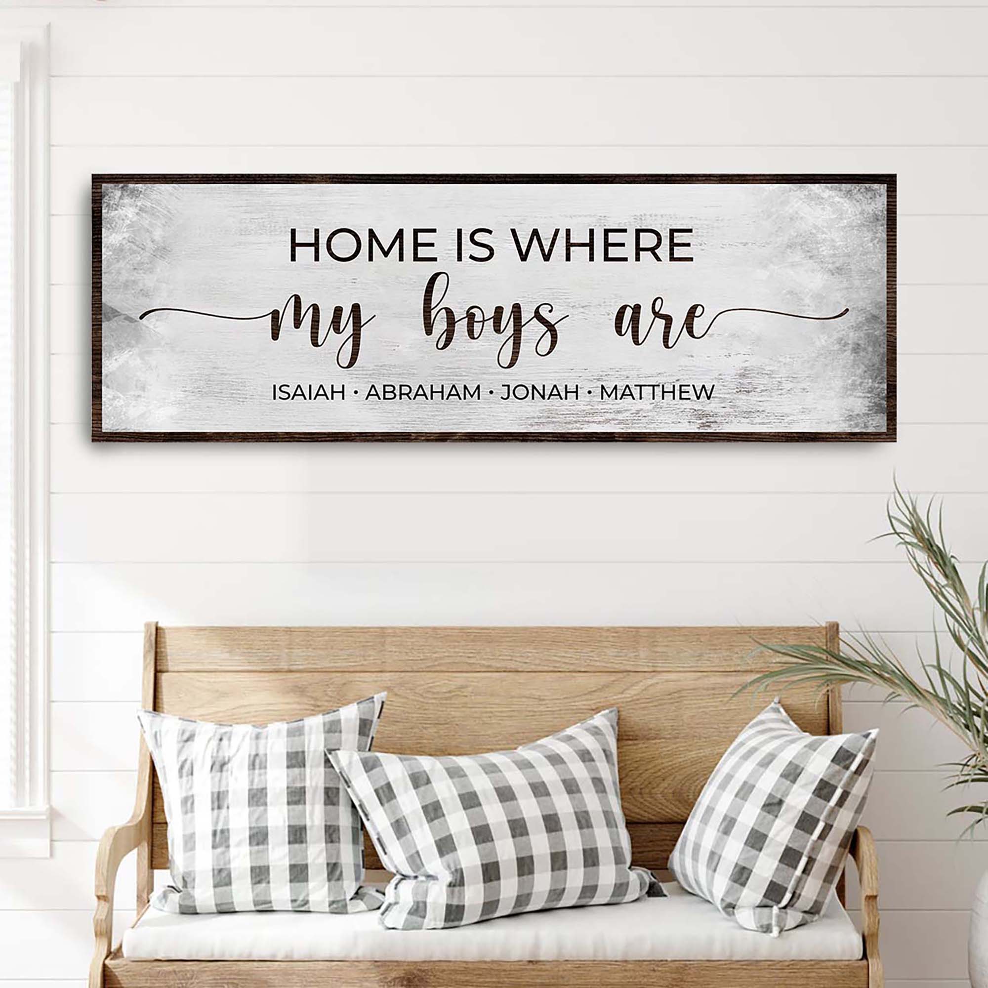 Home Is Where My Boys Are Sign II on sale at MyriadMart