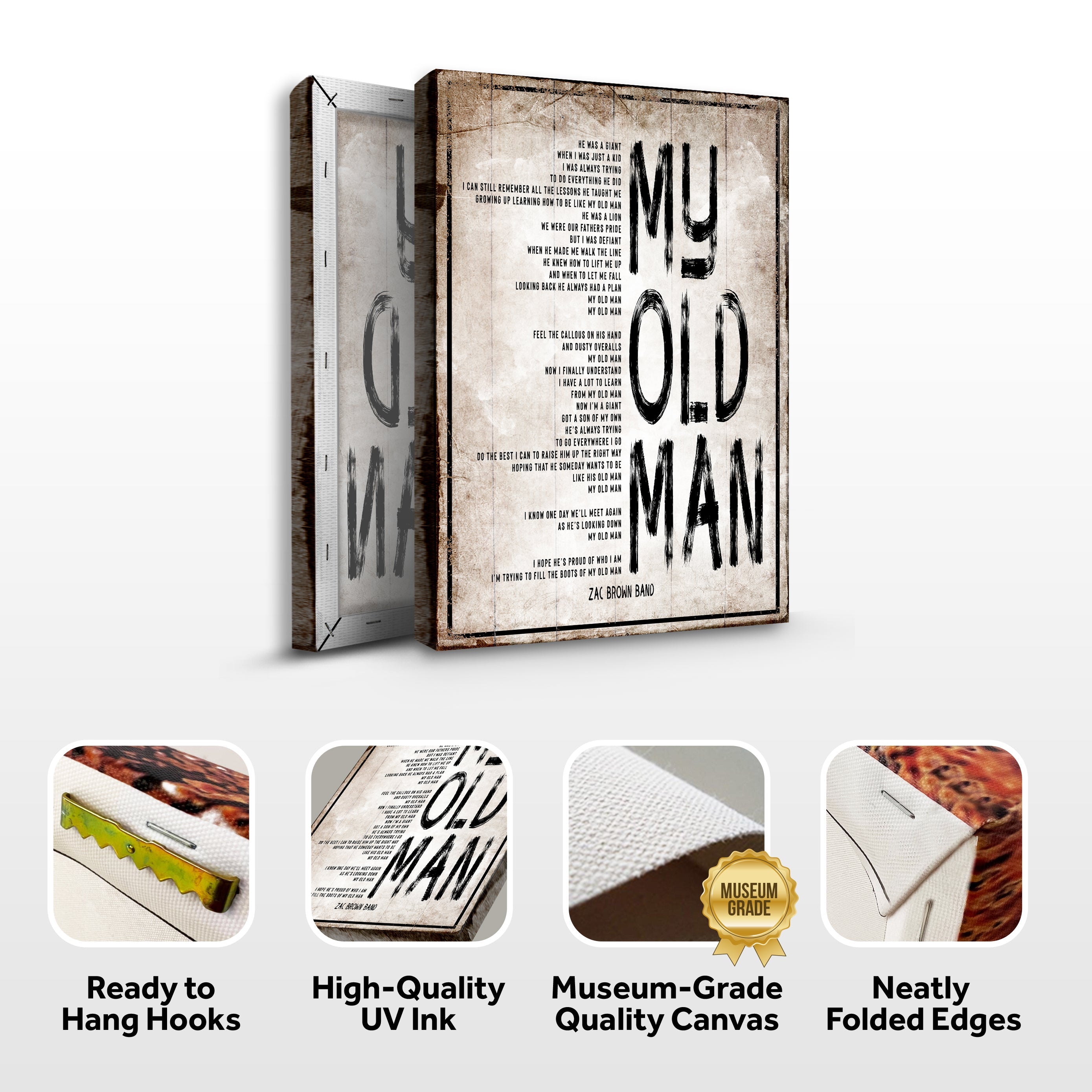 My Old Man, Happy Father's Day Sign on sale at MyriadMart