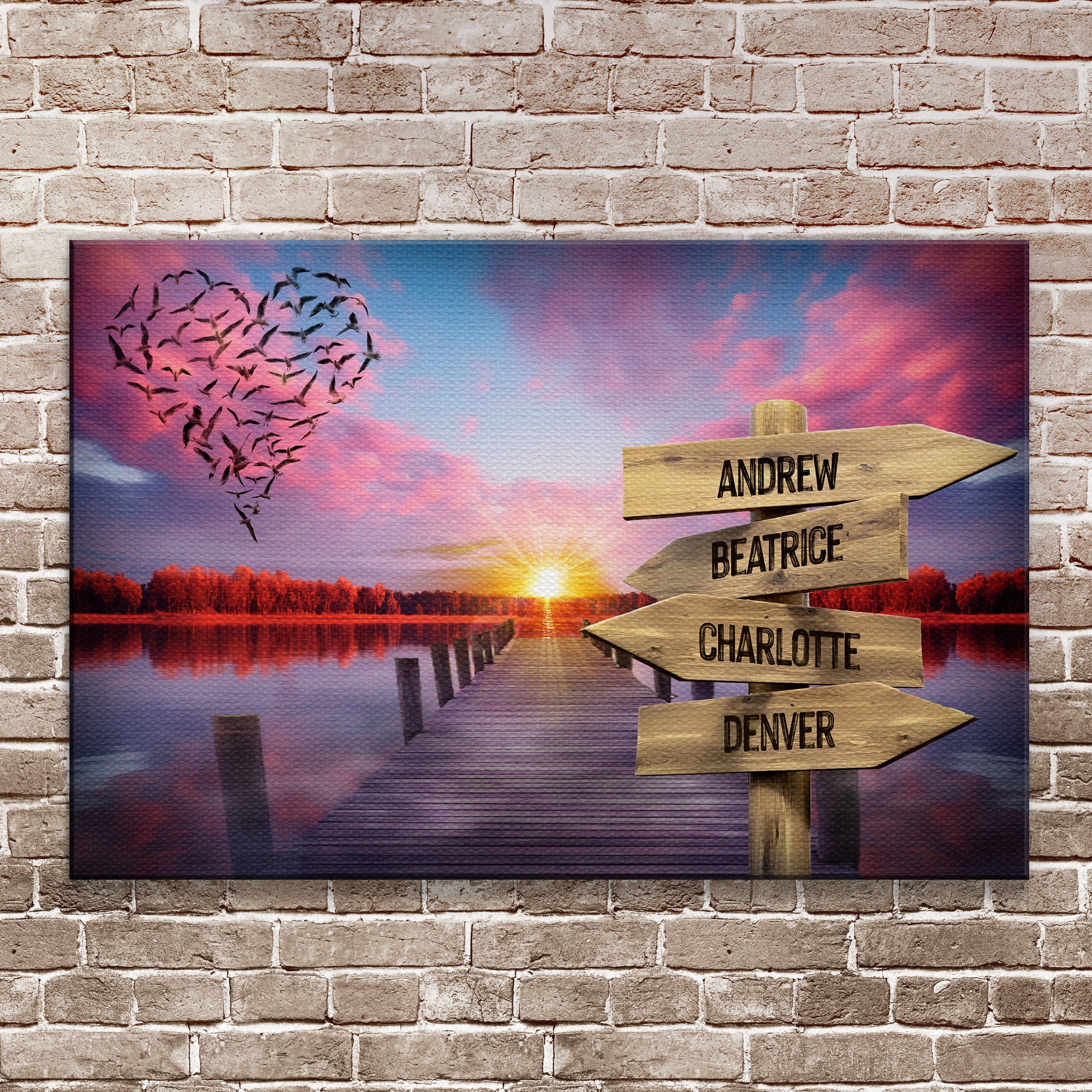 Family Name Sunset Sign on sale at MyriadMart