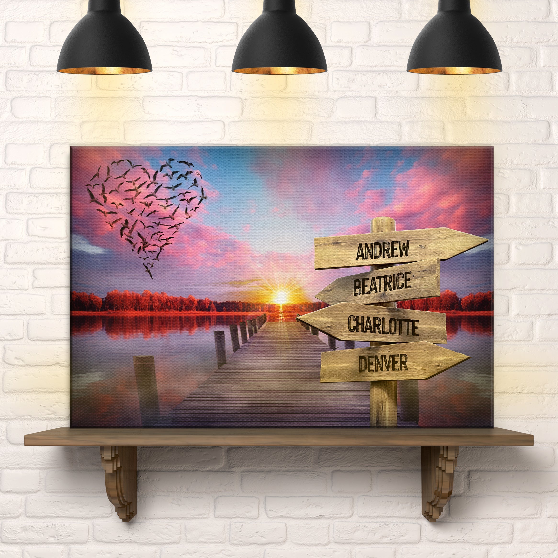 Family Name Sunset Sign on sale at MyriadMart