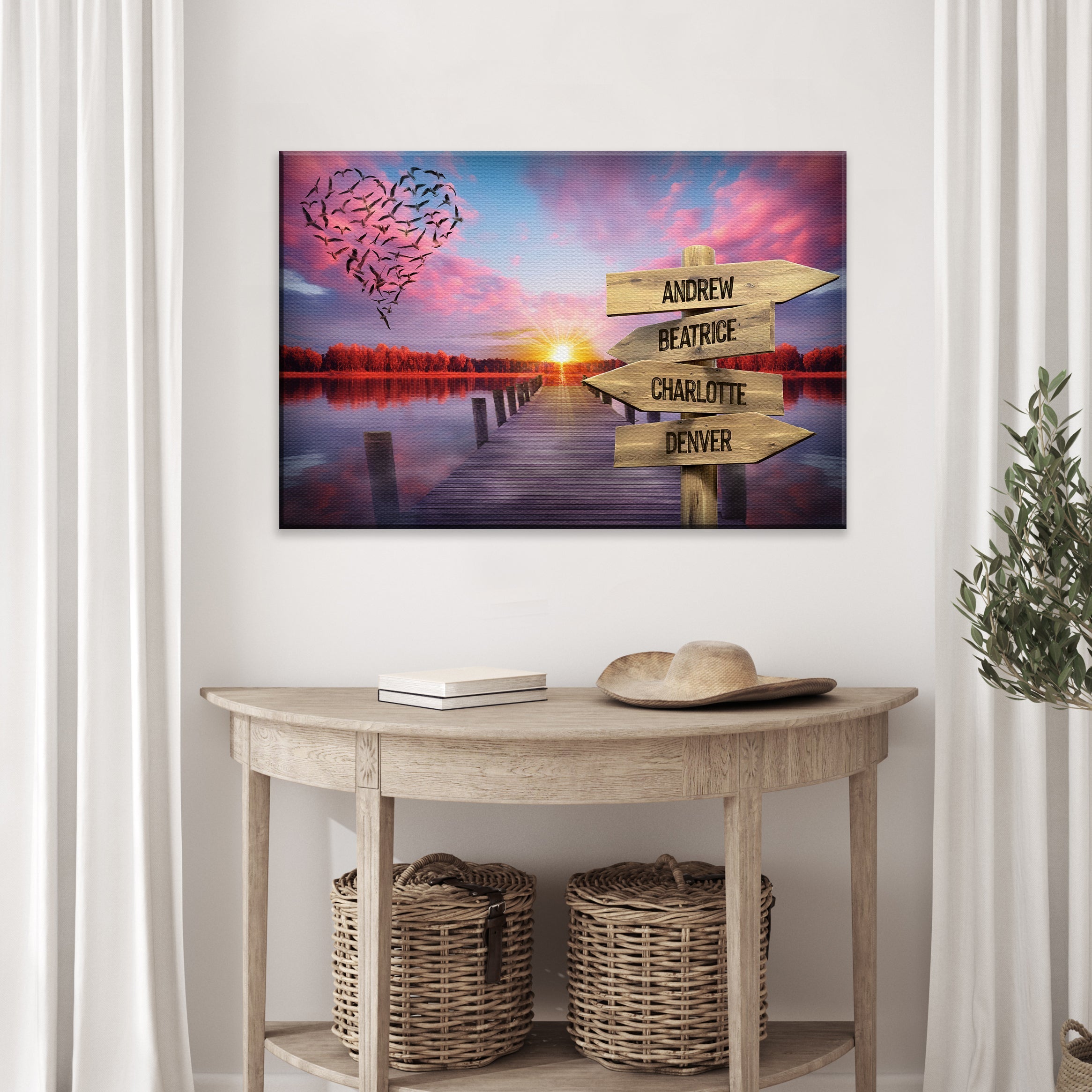 Family Name Sunset Sign on sale at MyriadMart