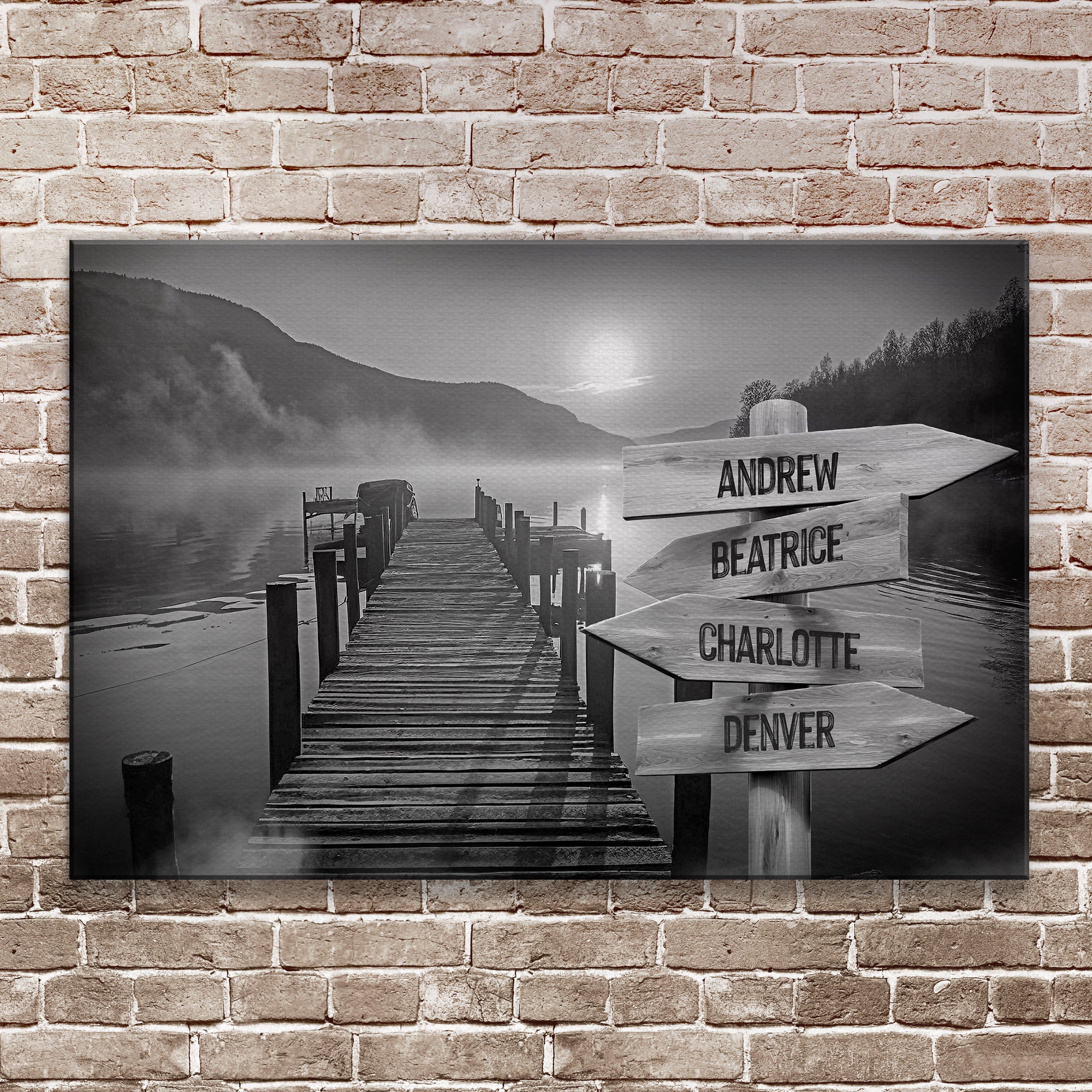 Family Names Lake Dock Sign on sale at MyriadMart