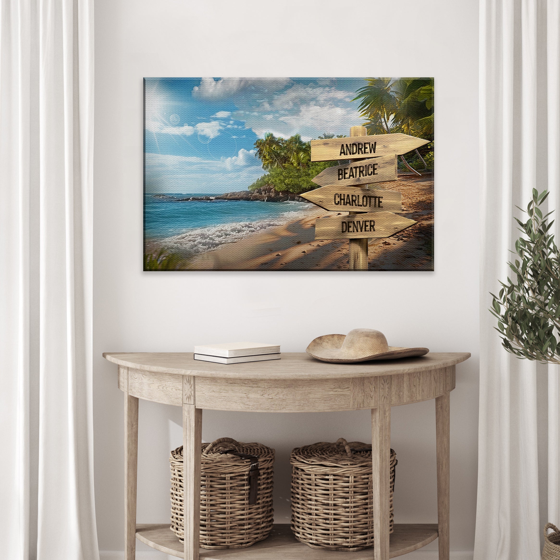 Family Names Ocean Breeze Sign on sale at MyriadMart