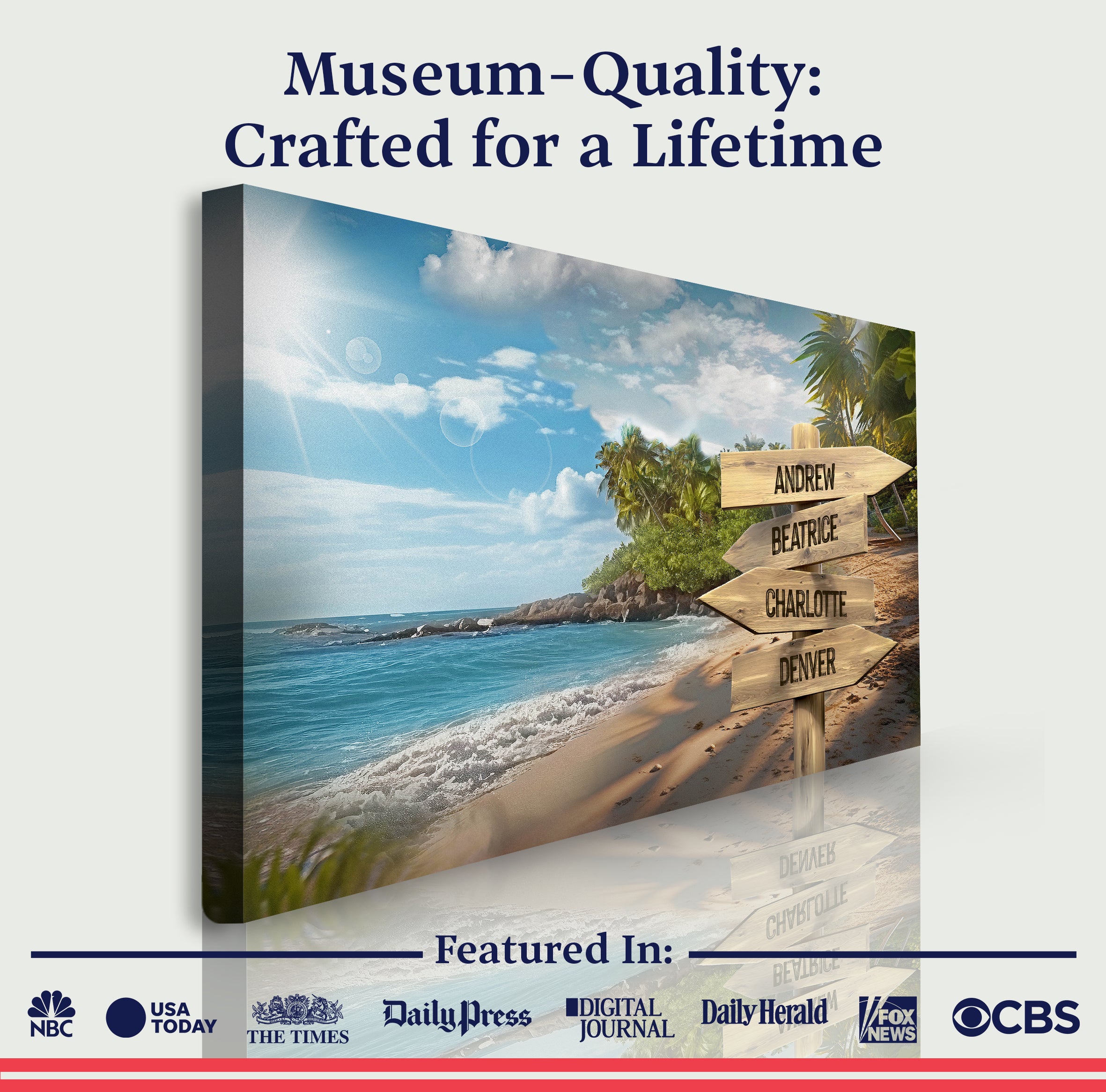 Family Names Ocean Breeze Sign on sale at MyriadMart