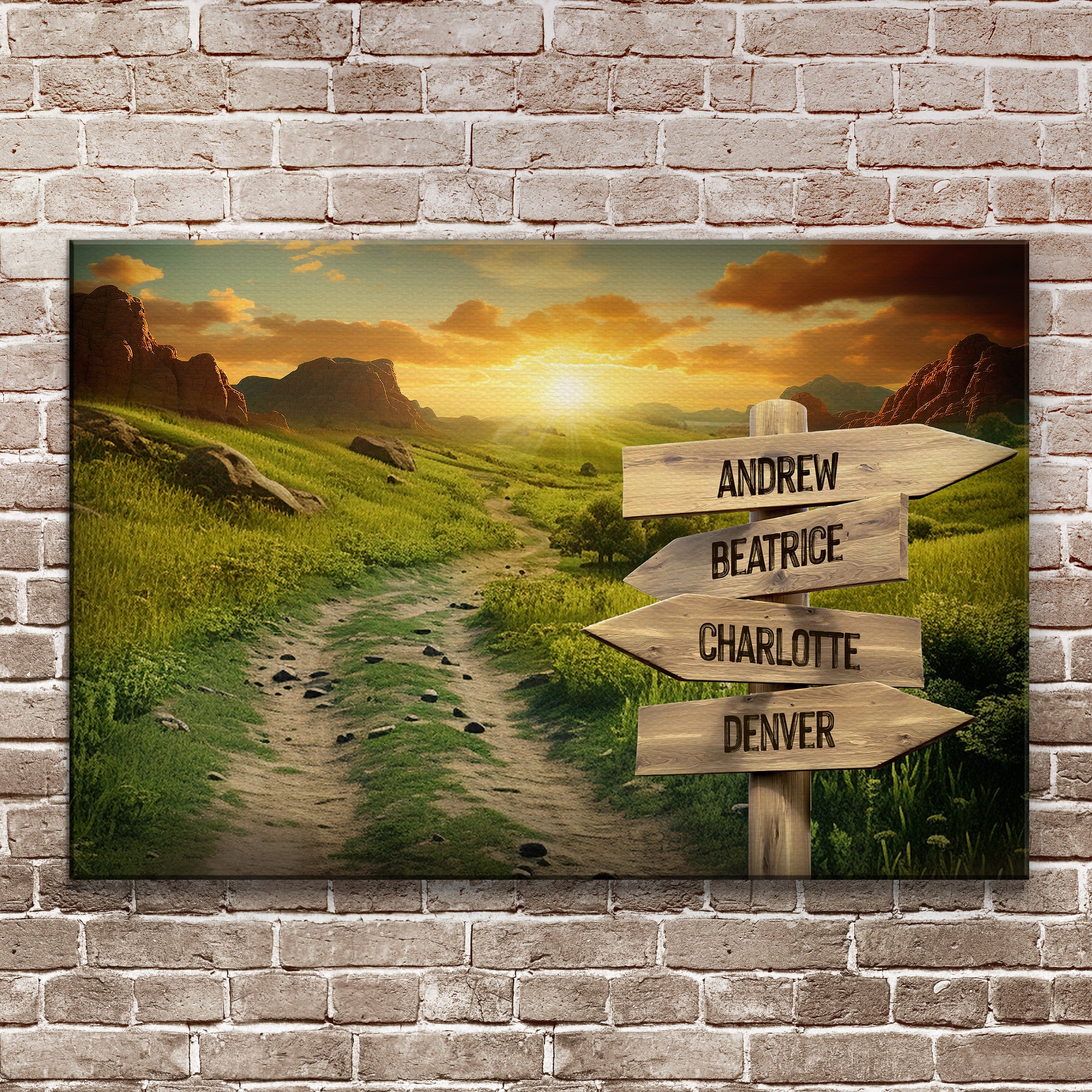 Winding Road Family Names Sign on sale at MyriadMart