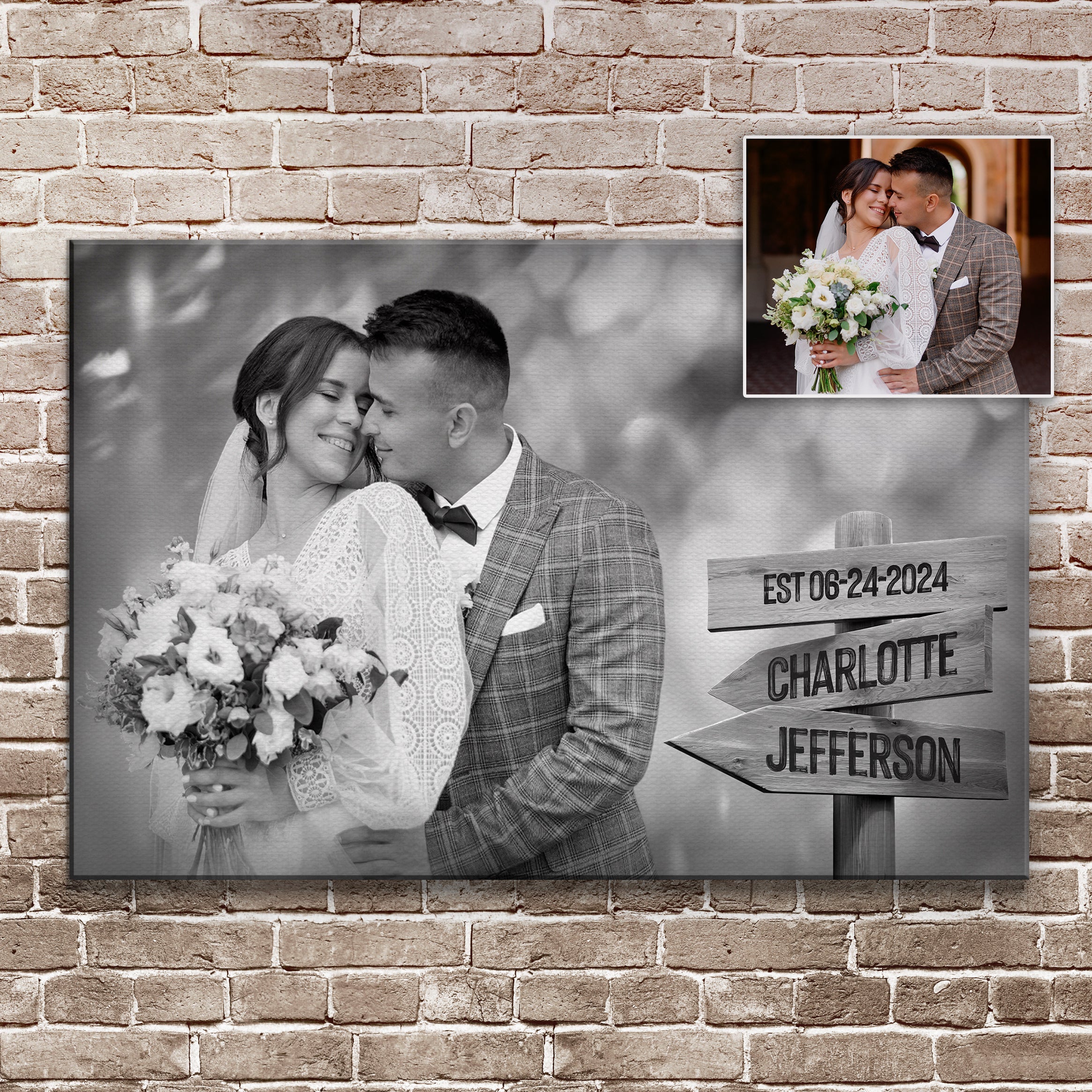 Couple Family Names Sign on sale at MyriadMart