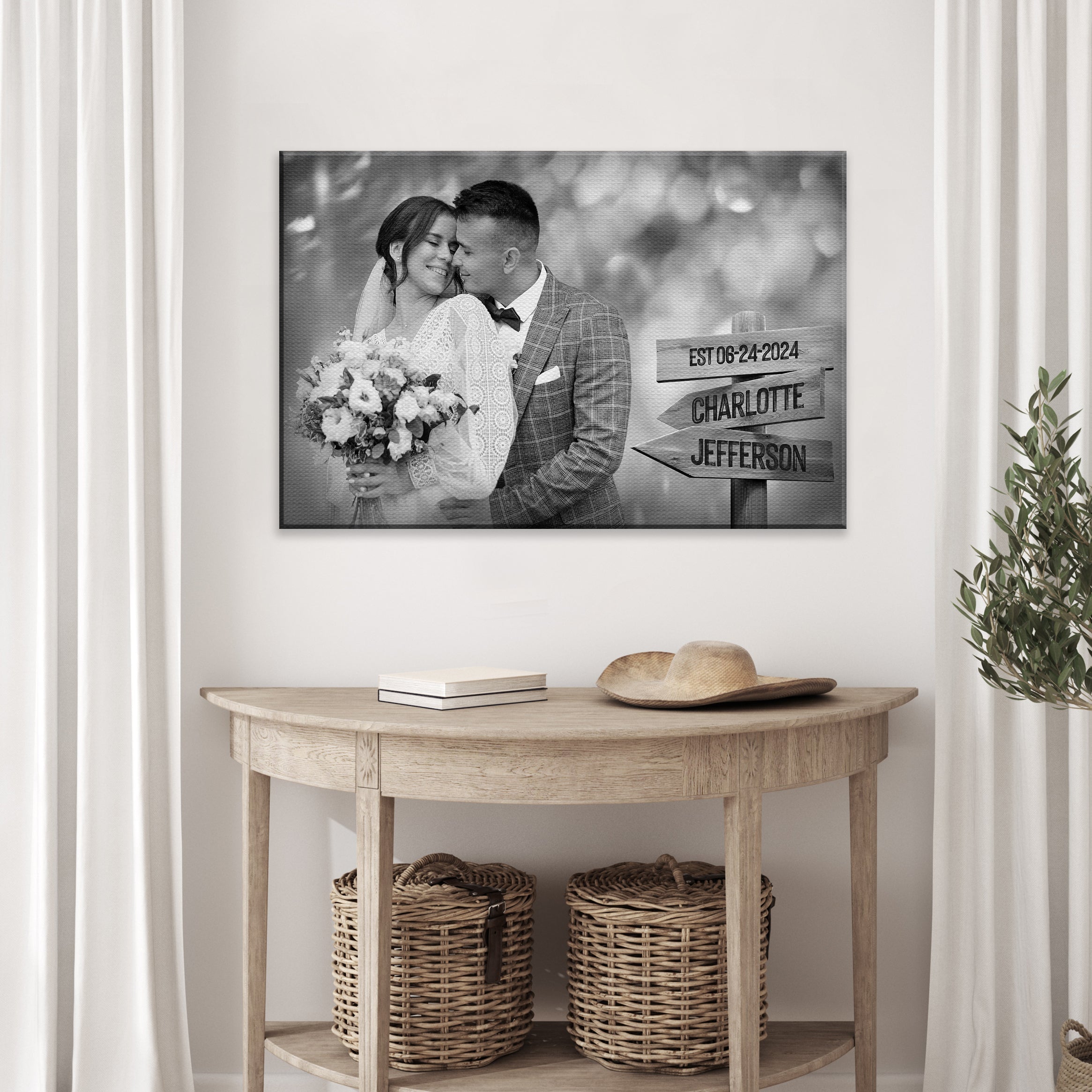 Couple Family Names Sign on sale at MyriadMart