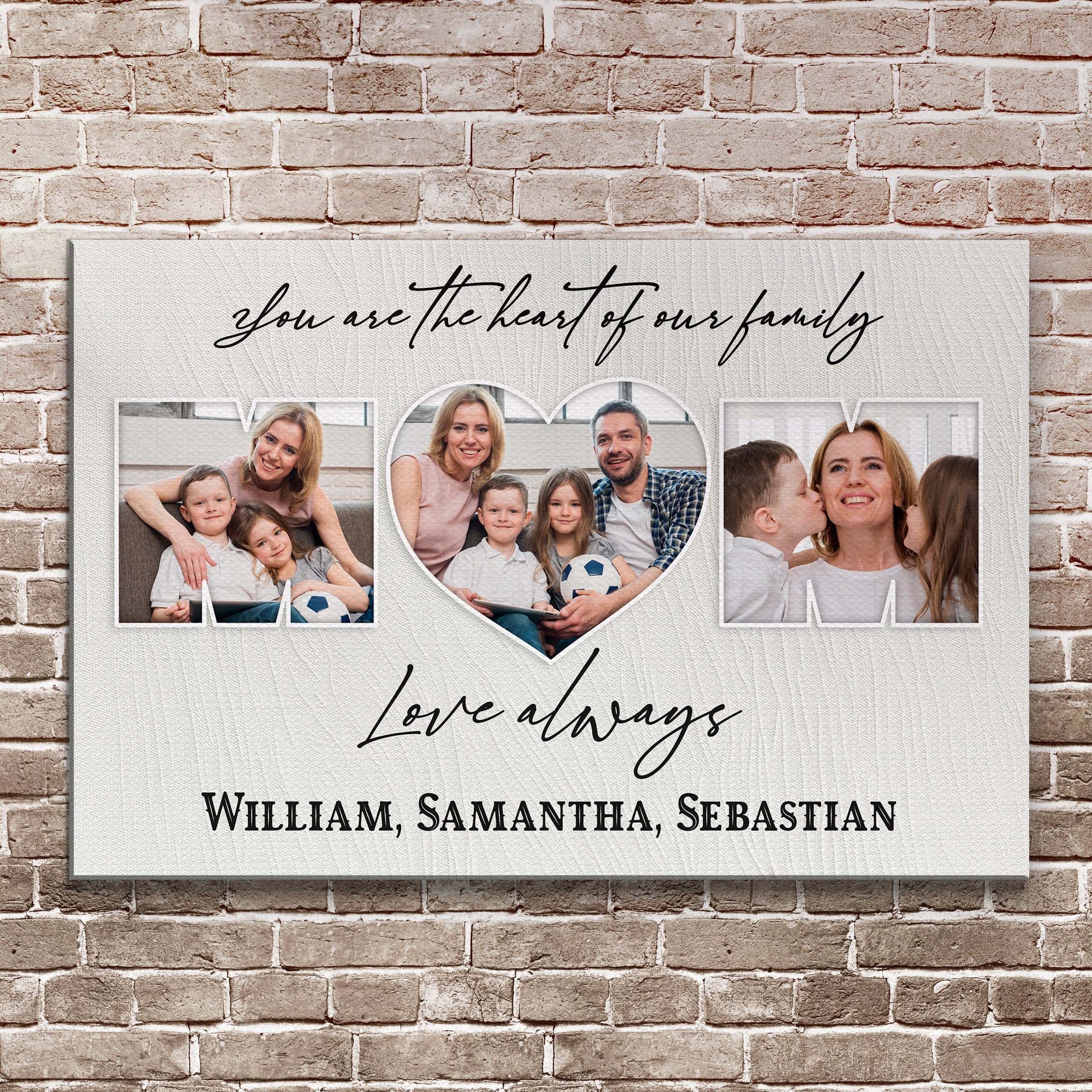 Mother's Day Sign You Are The Heart Of The Family on sale at MyriadMart