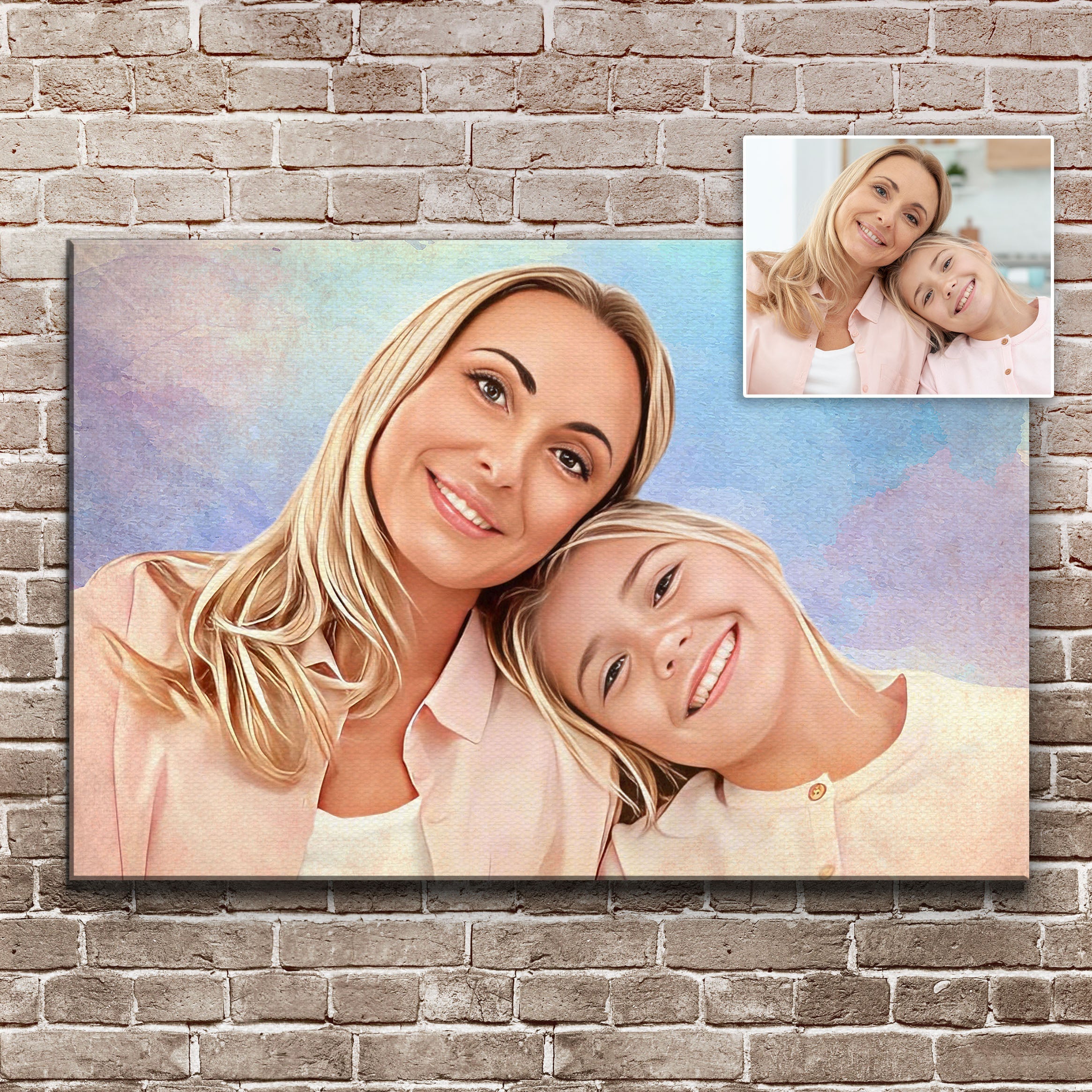 Mother's Day Cartoon Portrait Sign II on sale at MyriadMart