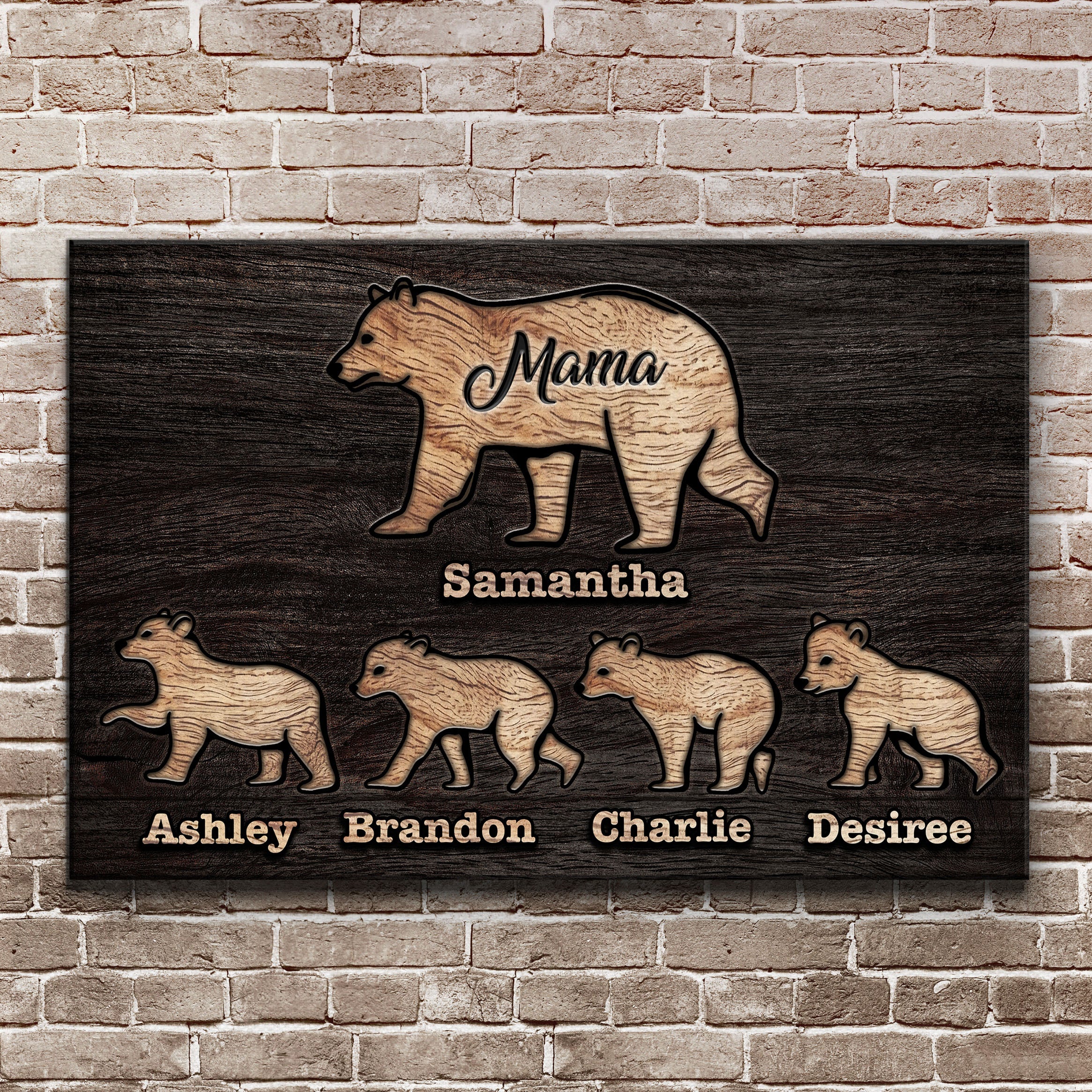 Mother's Day Sign Mother Bear and Cubs on sale at MyriadMart