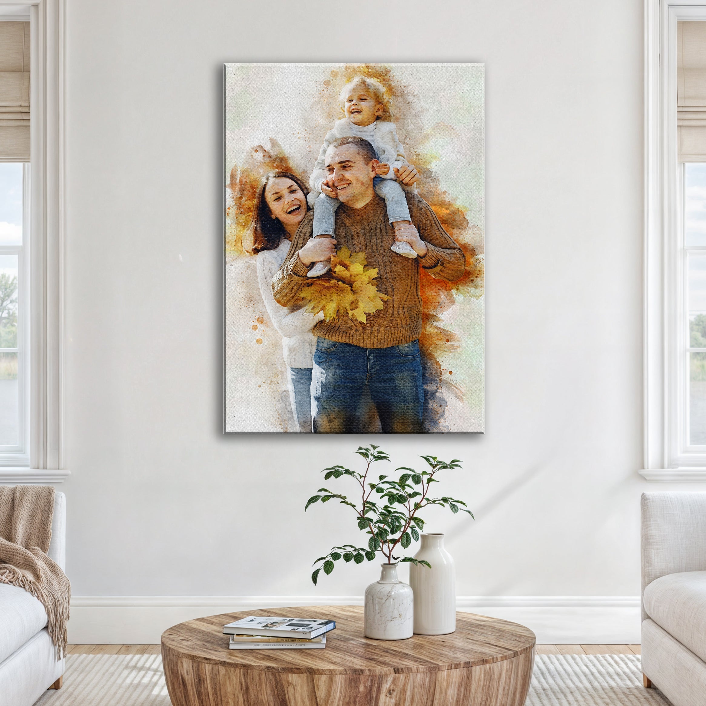 Custom Family Watercolor Portrait on sale at MyriadMart