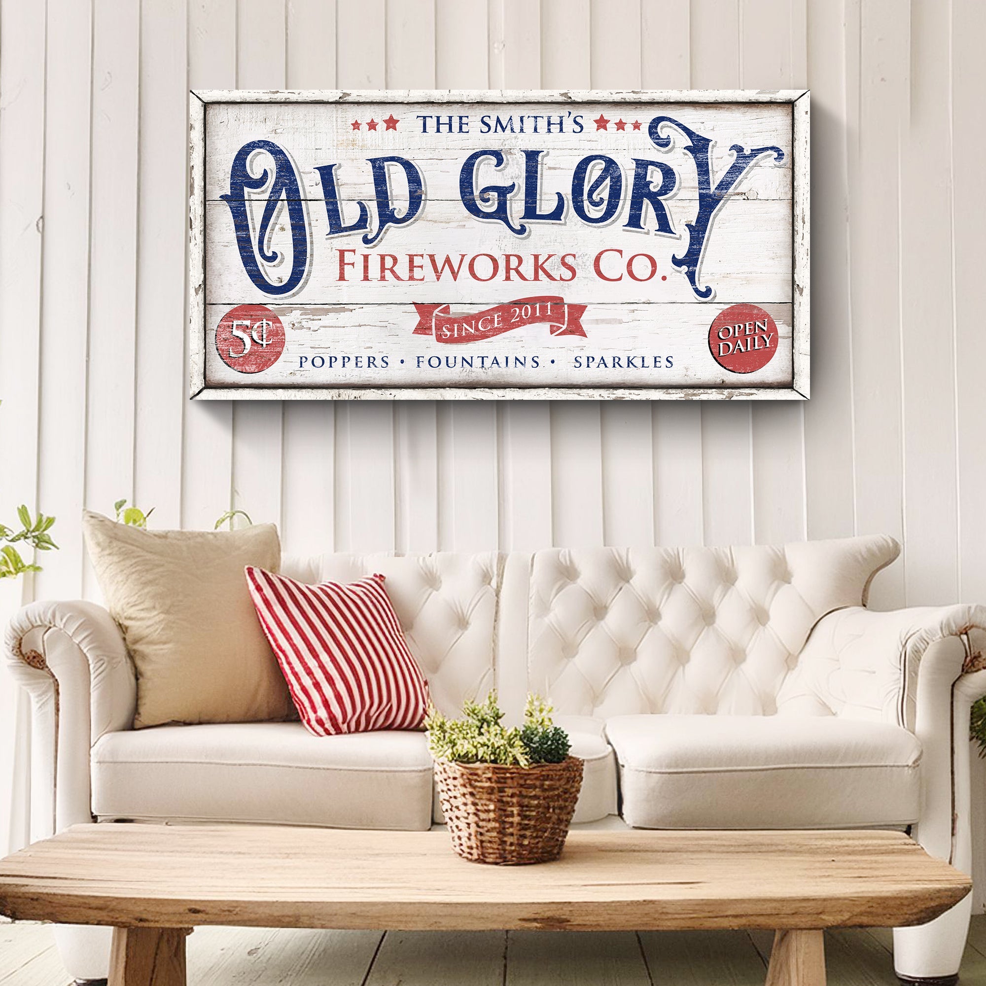 Personalized Old Glory Firework Co Sign on sale at MyriadMart