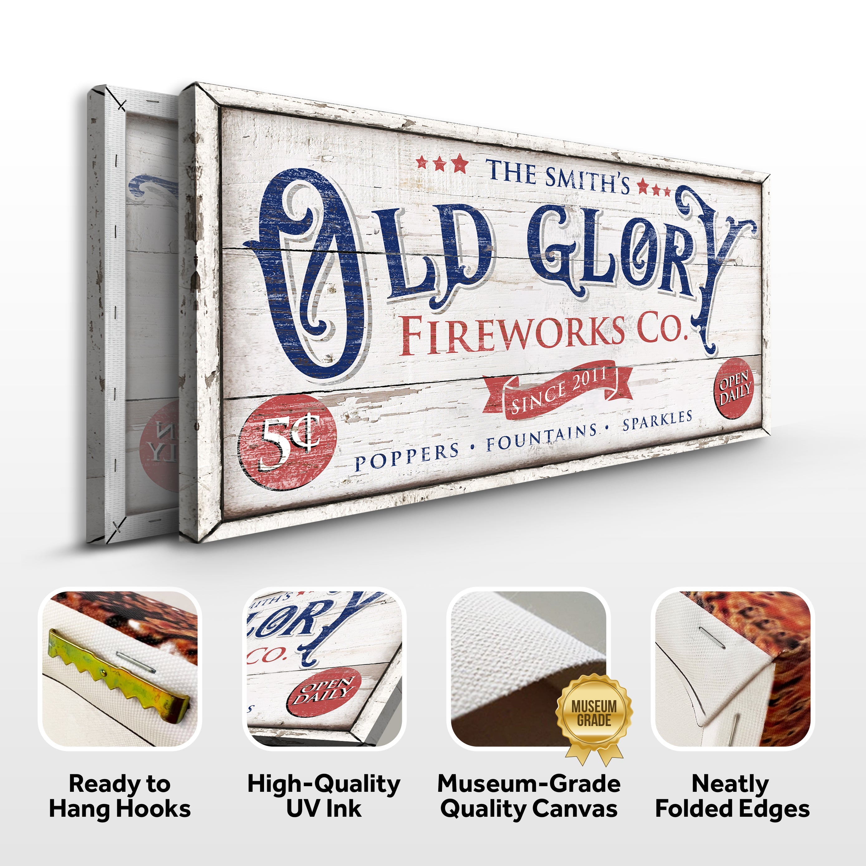 Personalized Old Glory Firework Co Sign on sale at MyriadMart