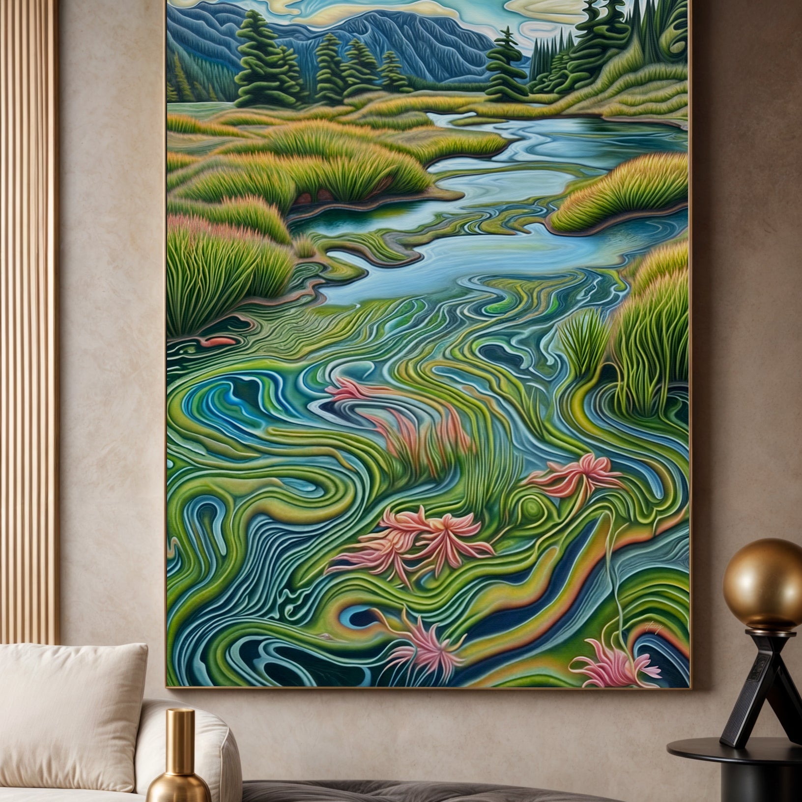 Canvas Print: "Flowing Serenity" on sale at MyriadMart