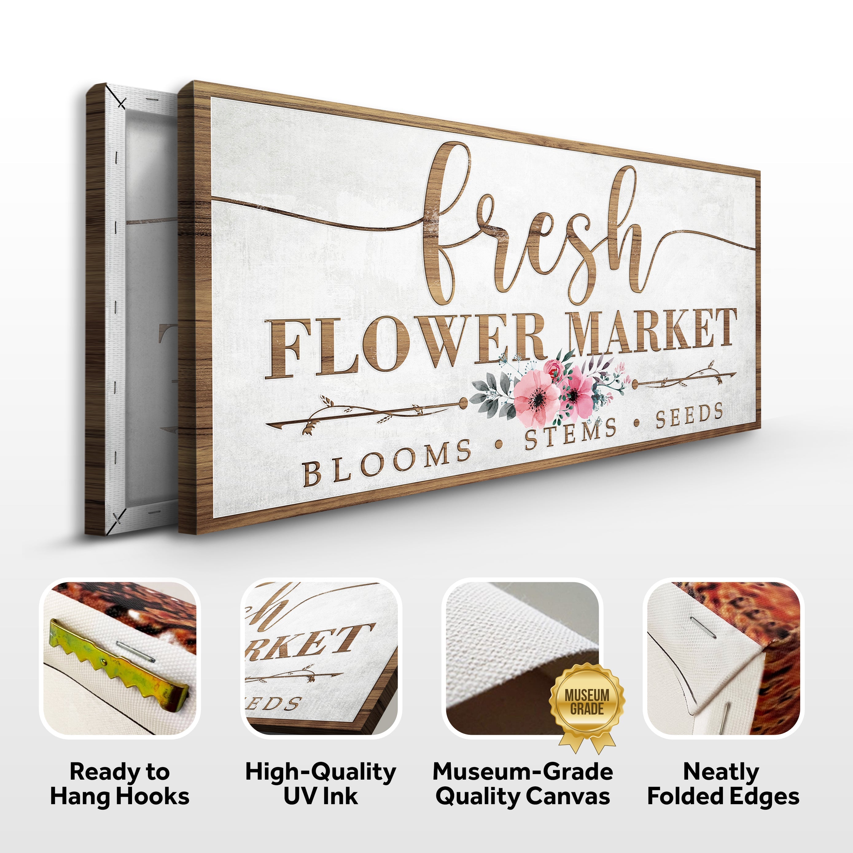 Fresh Flower Market Sign on sale at MyriadMart
