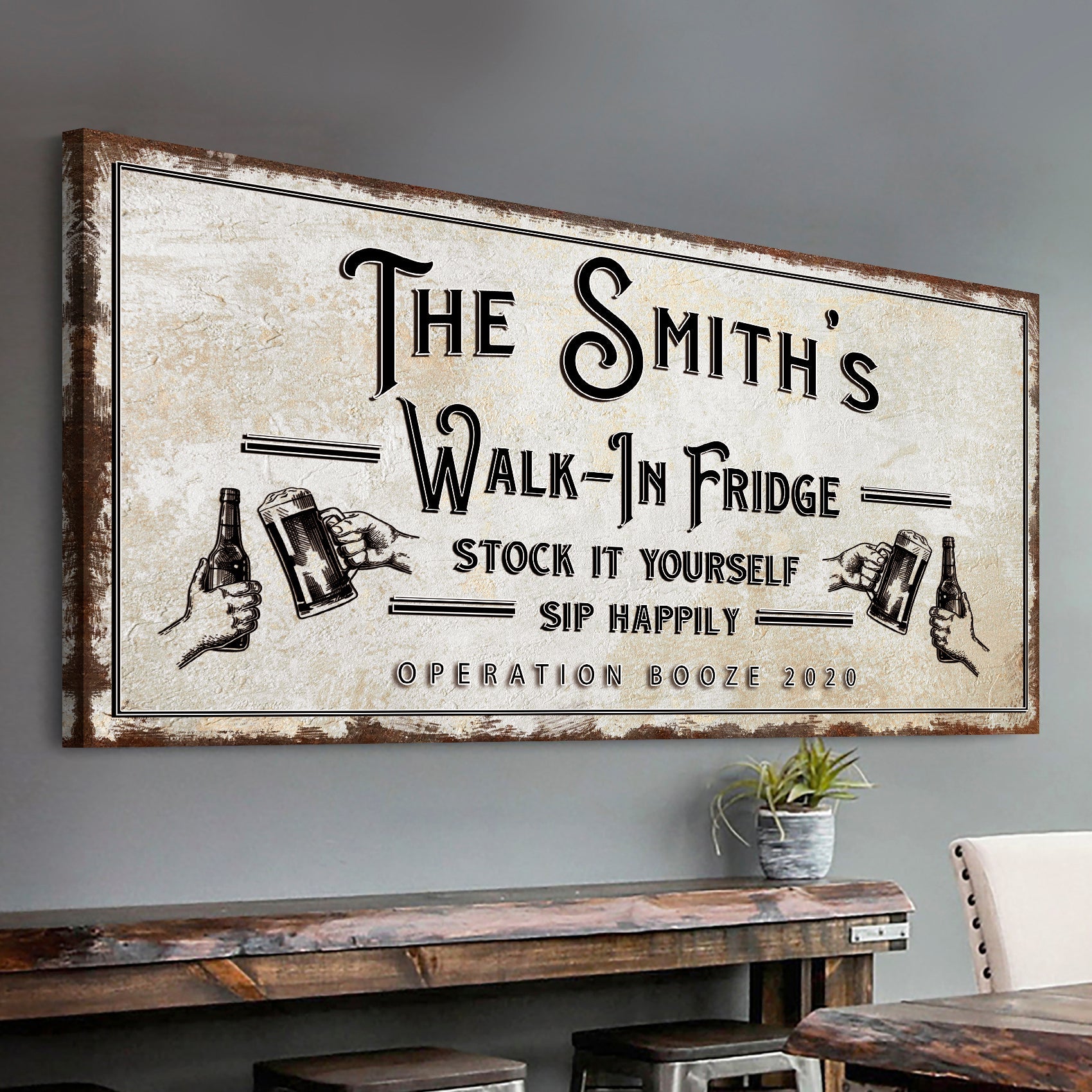 Walk-In Fridge Stock It Yourself Bar Sign on sale at MyriadMart