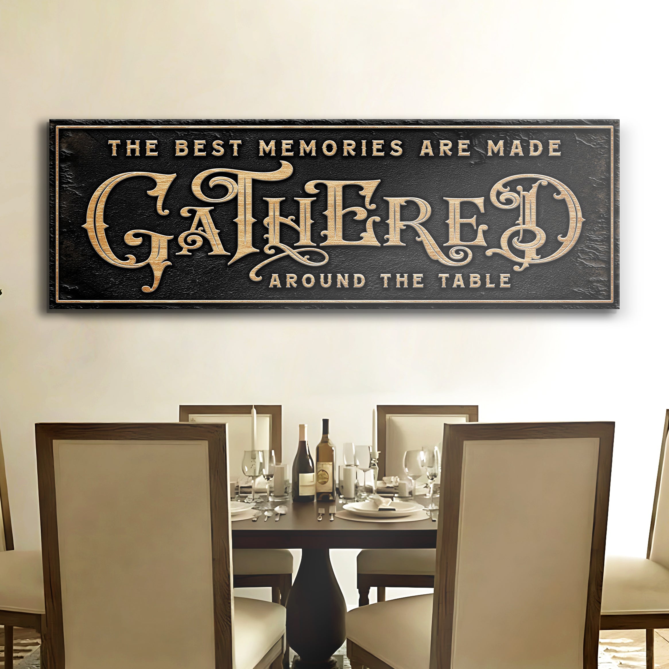 Gathered Around Table Sign on sale at MyriadMart