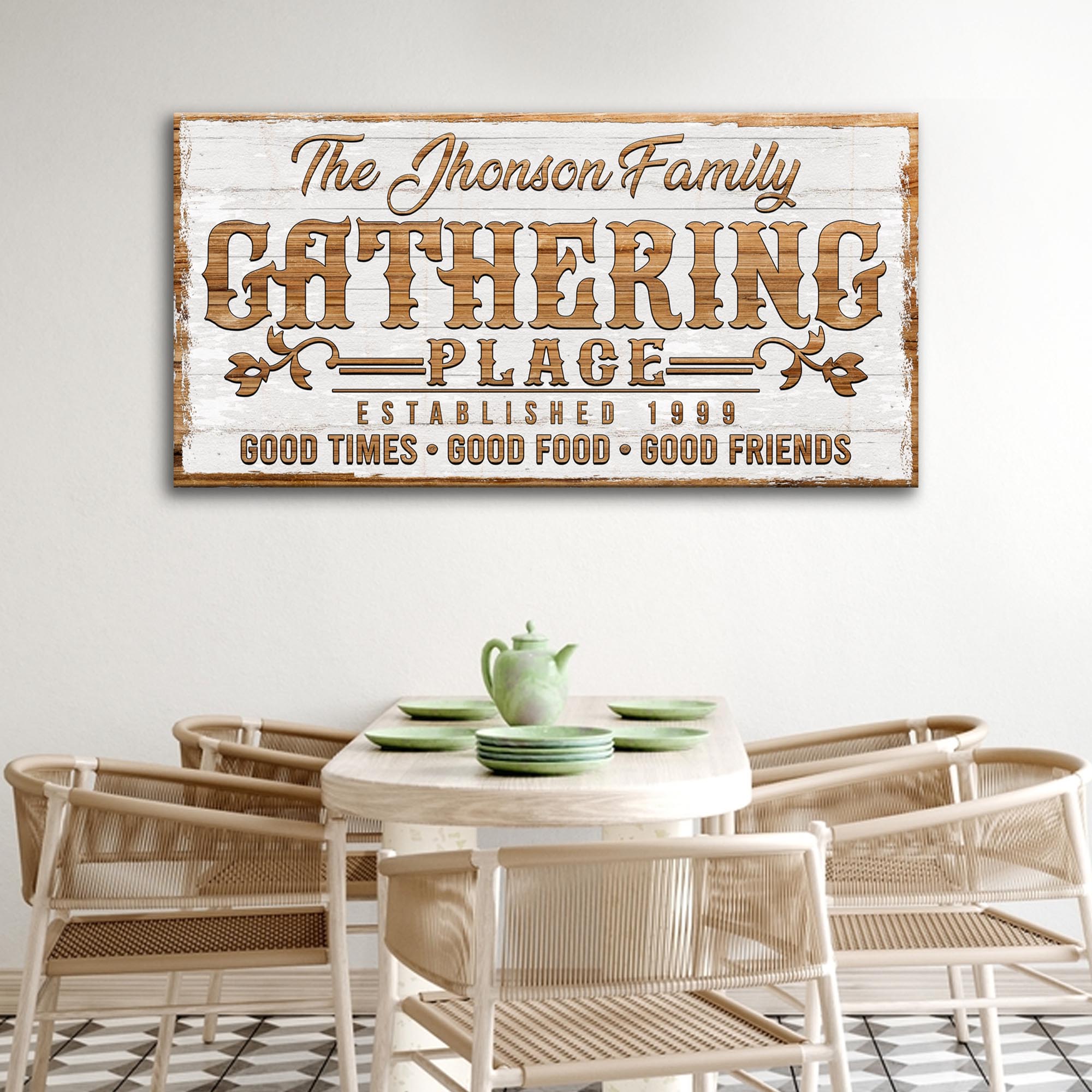 Gathering Place Personalized Sign II on sale at MyriadMart