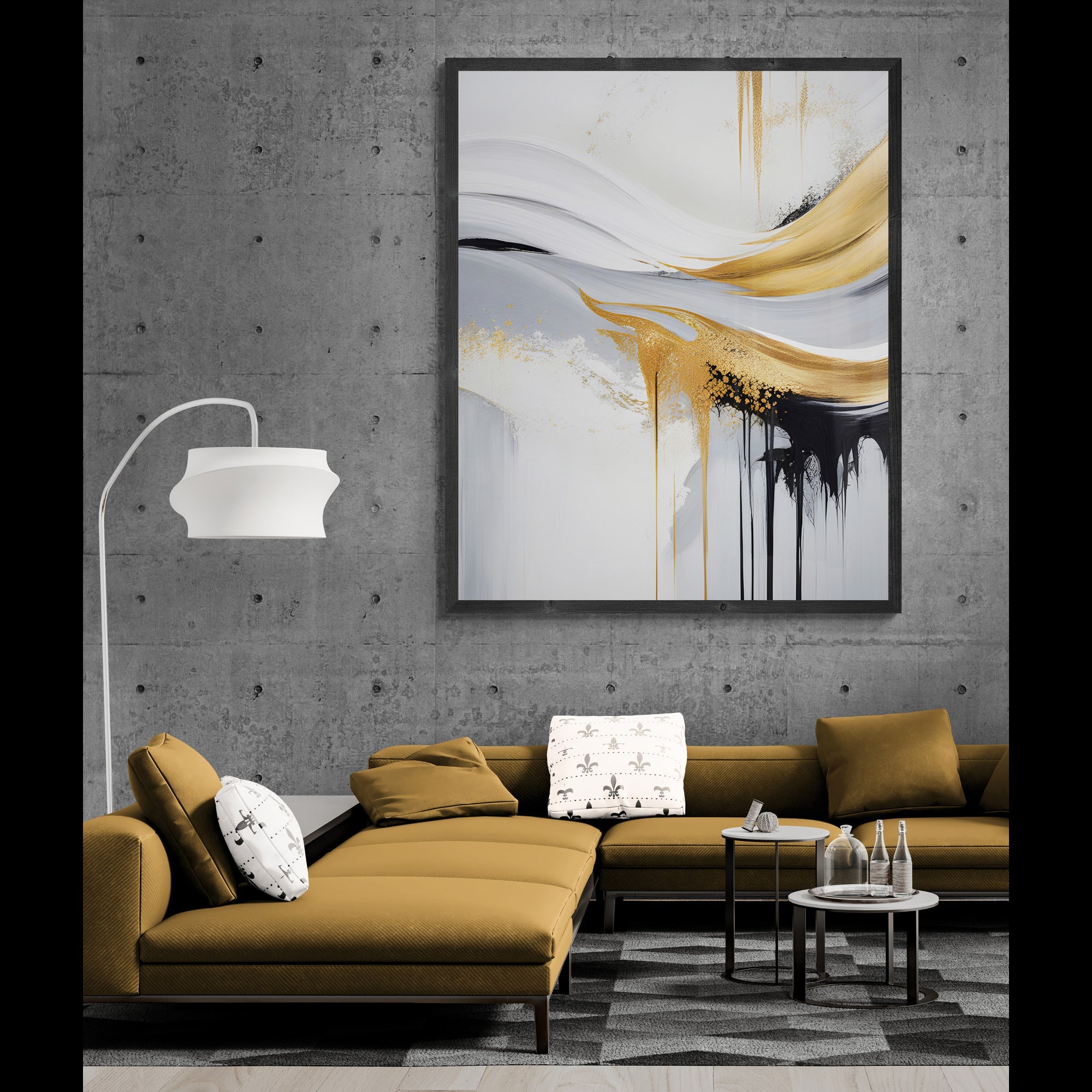 Canvas Print: "Gilded Flow" on sale at MyriadMart