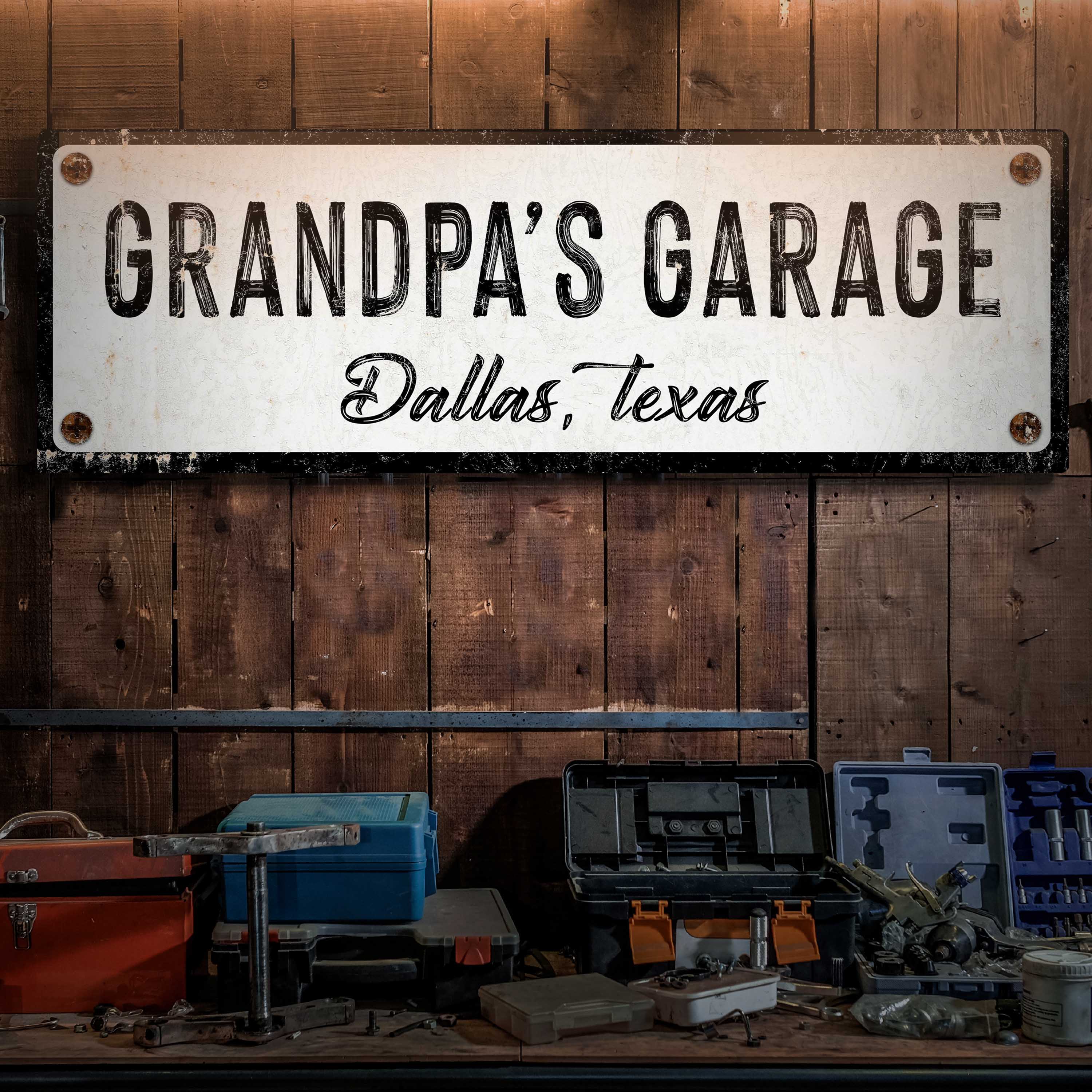 Grandpa's Garage Sign on sale at MyriadMart