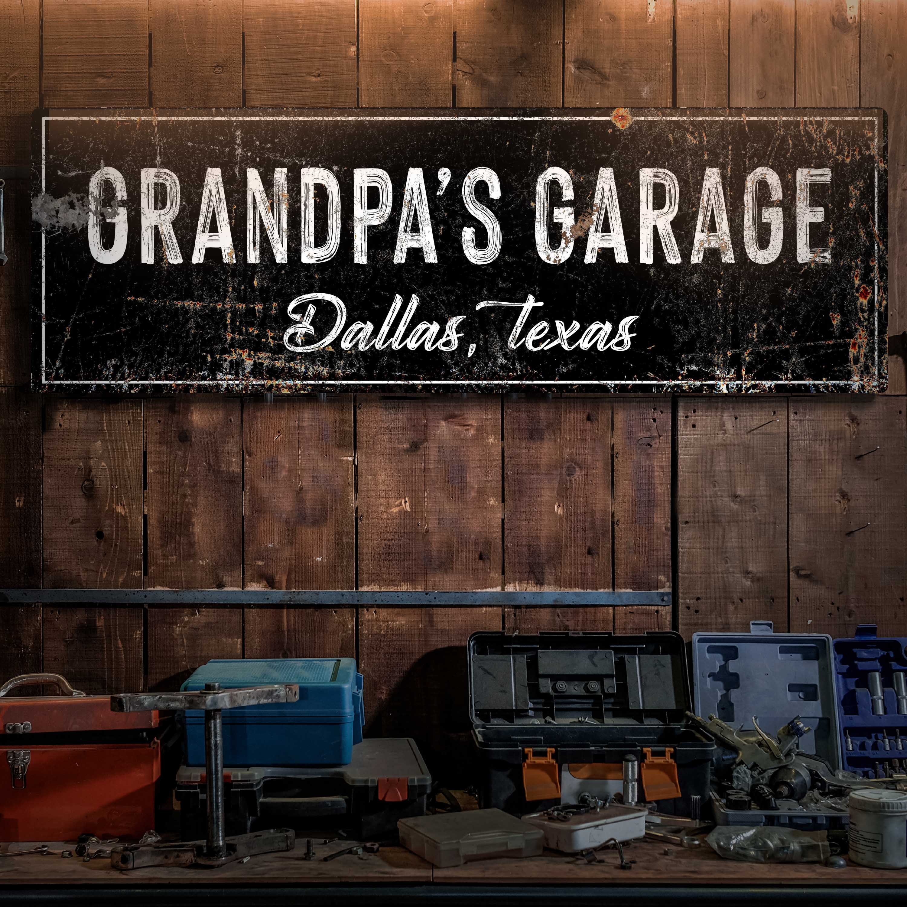 Grandpa's Garage Sign on sale at MyriadMart