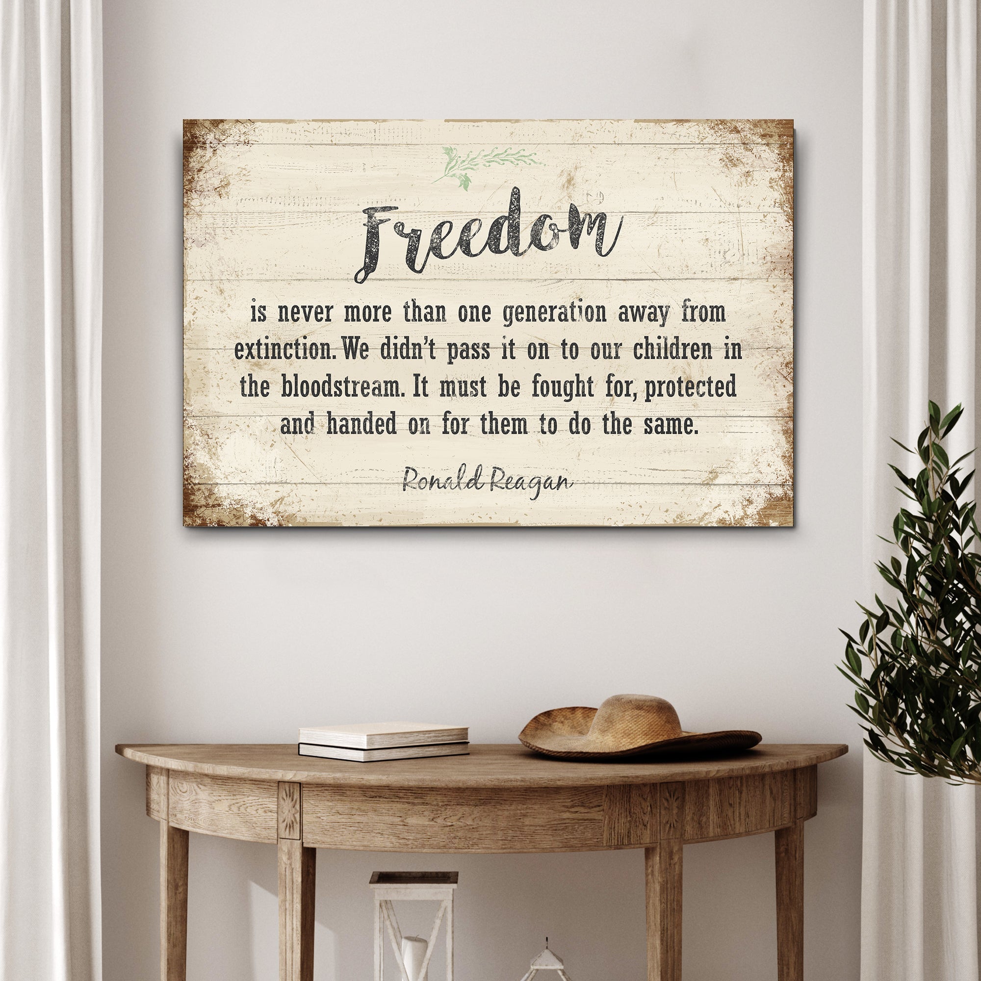 Freedom By Ronald Reagan Sign II on sale at MyriadMart