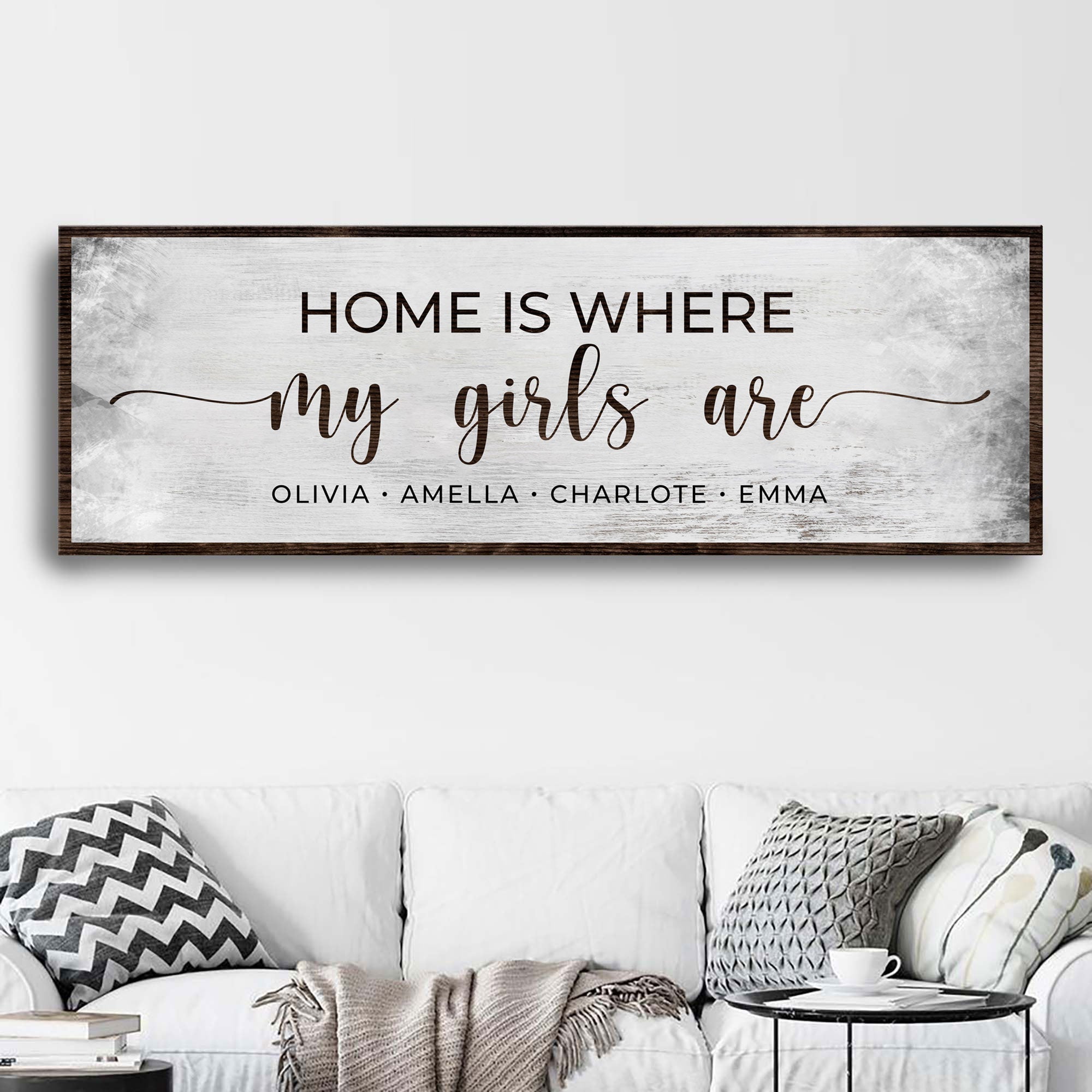 Home Is Where My Girls Are Sign II on sale at MyriadMart
