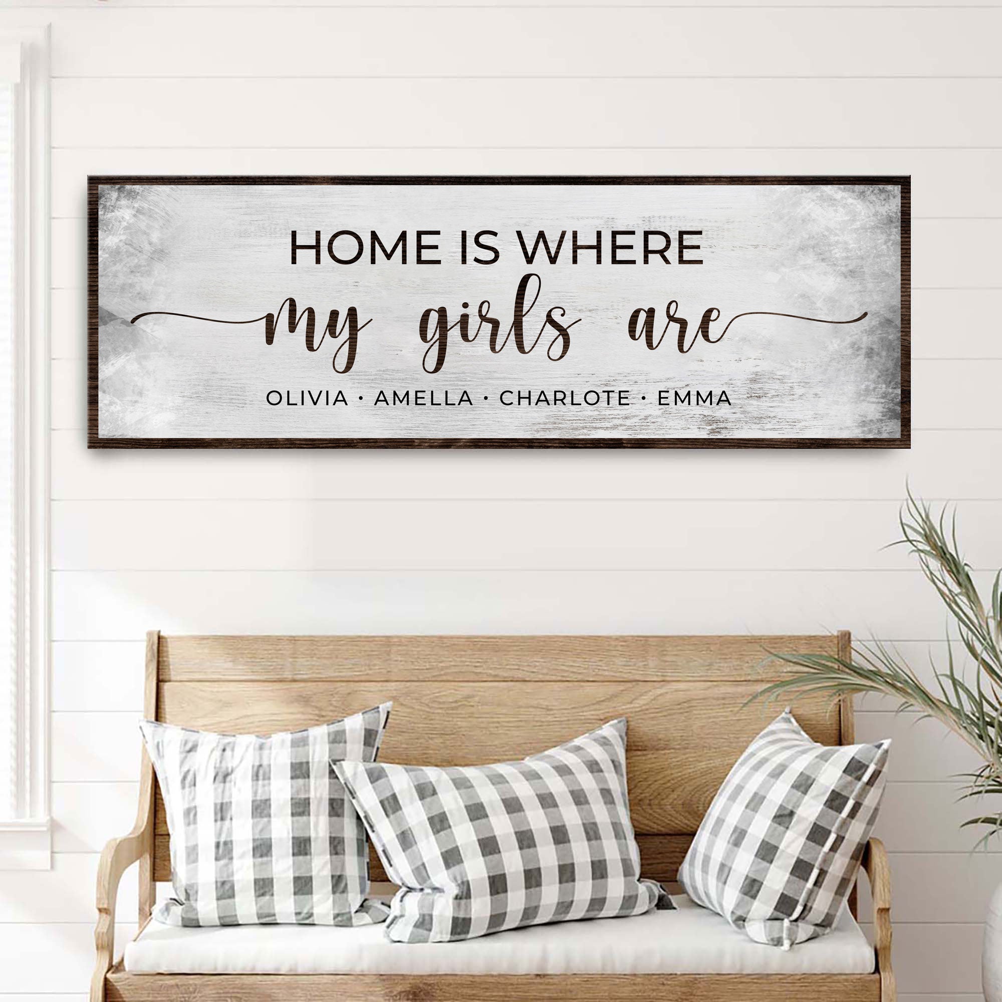 Home Is Where My Girls Are Sign II on sale at MyriadMart