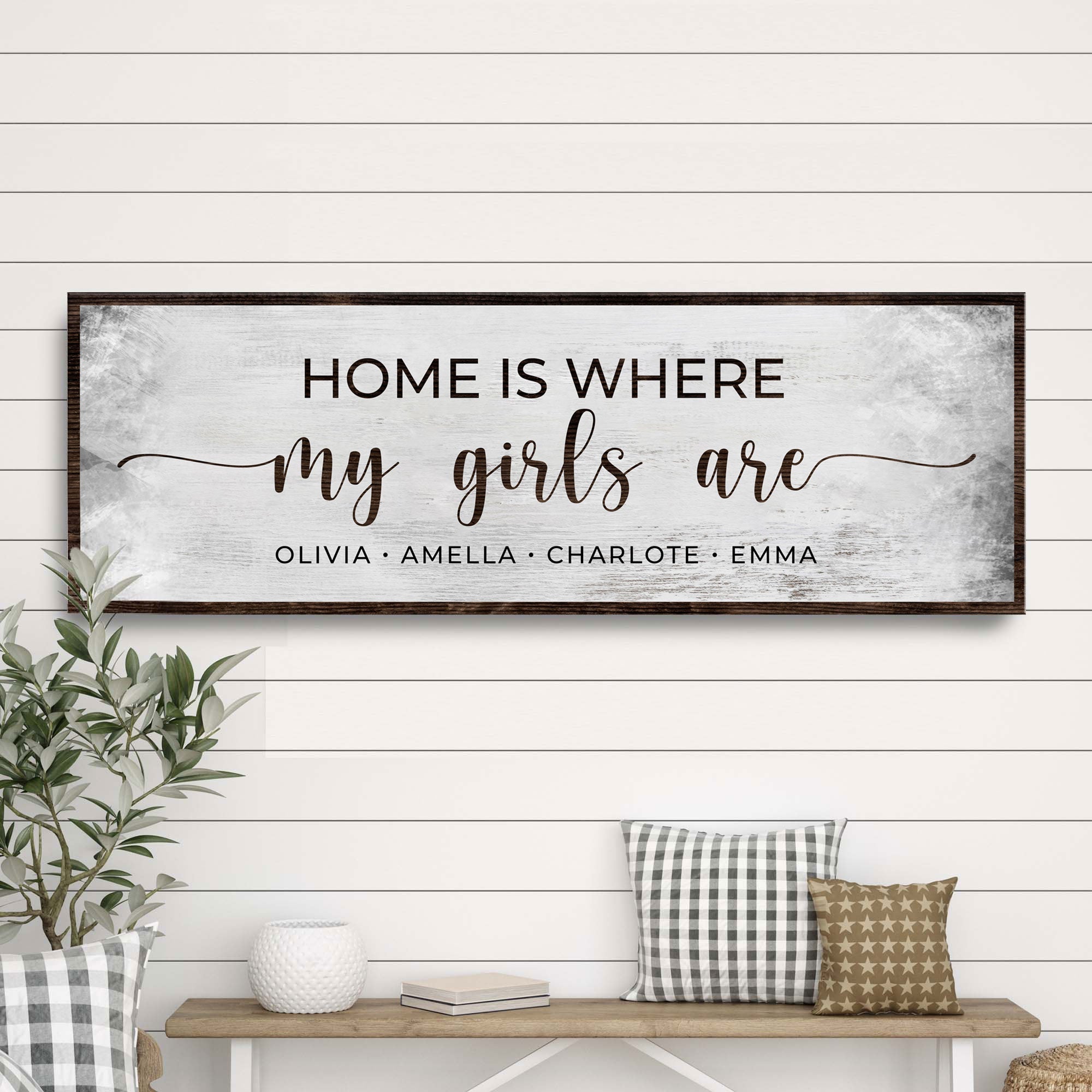 Home Is Where My Girls Are Sign II on sale at MyriadMart