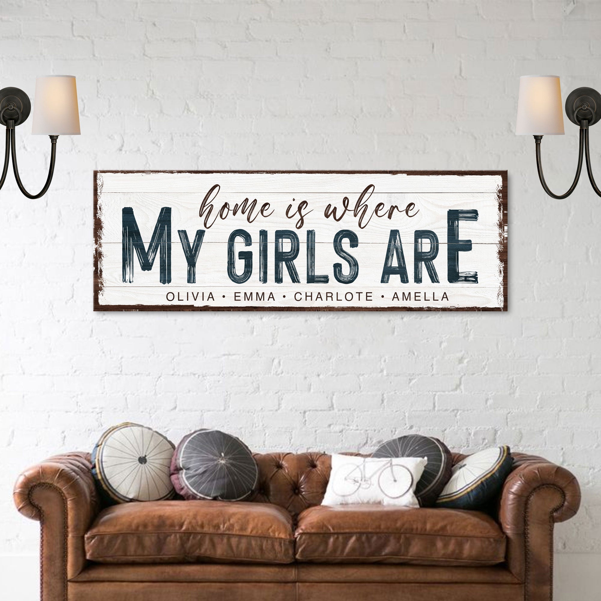 Home Is Where My Girls Are Sign on sale at MyriadMart