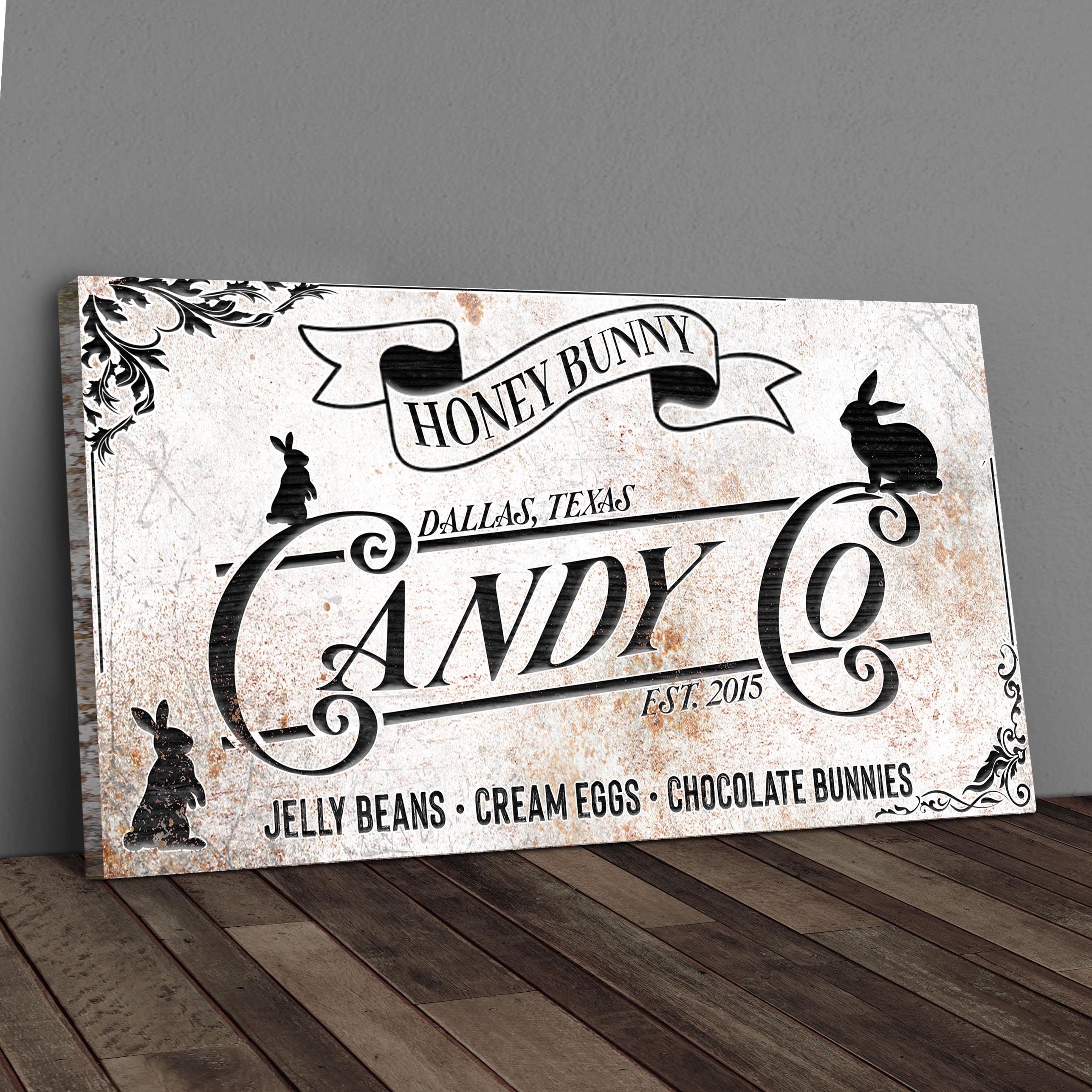 Honey Bunny Candy Company Sign on sale at MyriadMart