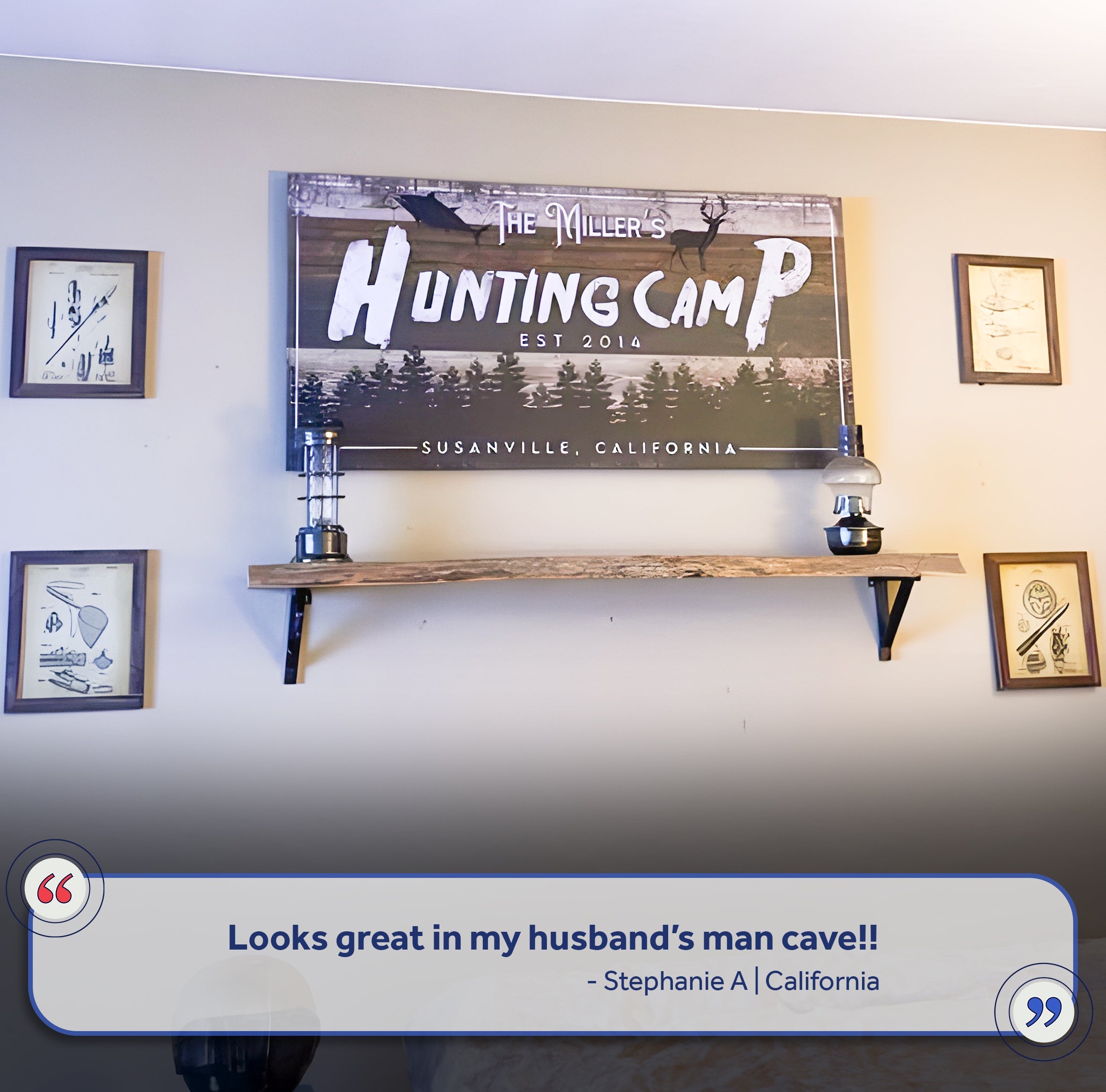 Fishing And Hunting Sign IV on sale at MyriadMart