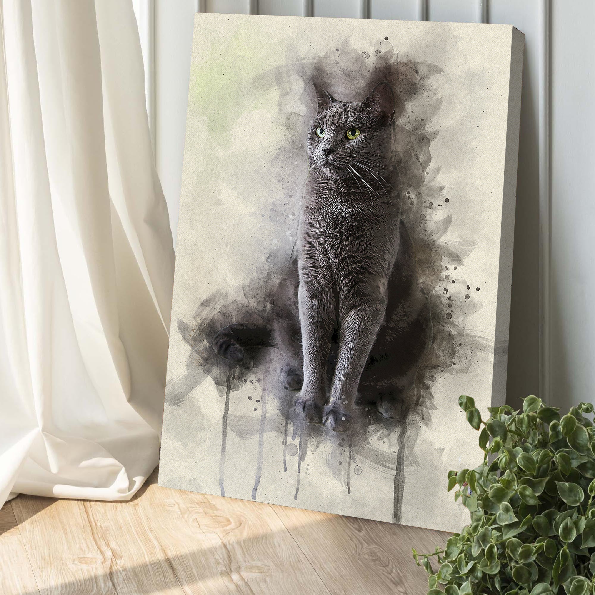 Pet Watercolor Portrait Custom Wall Art on sale at MyriadMart
