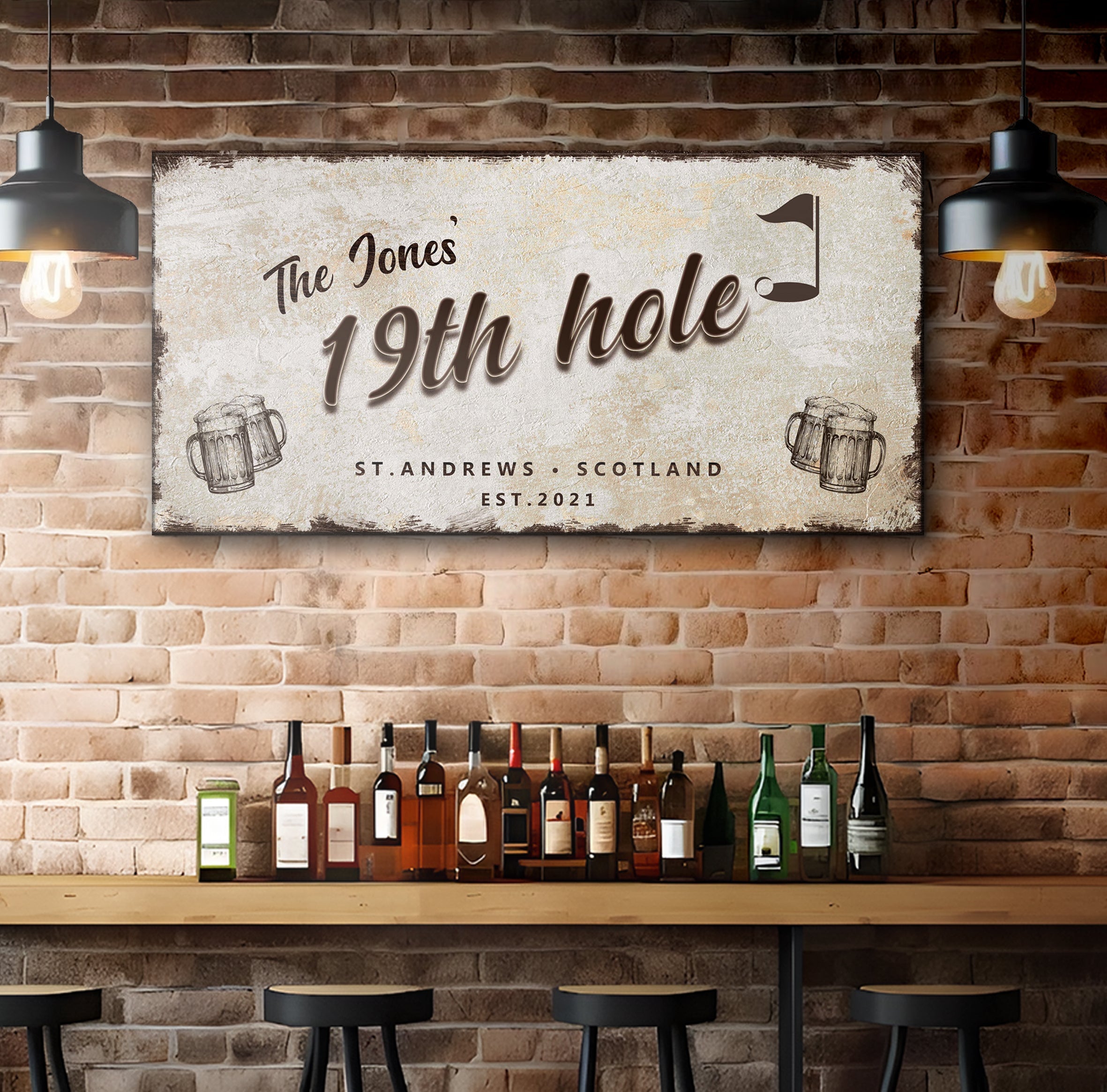 19th Hole Golf Personalized Sign III on sale at MyriadMart