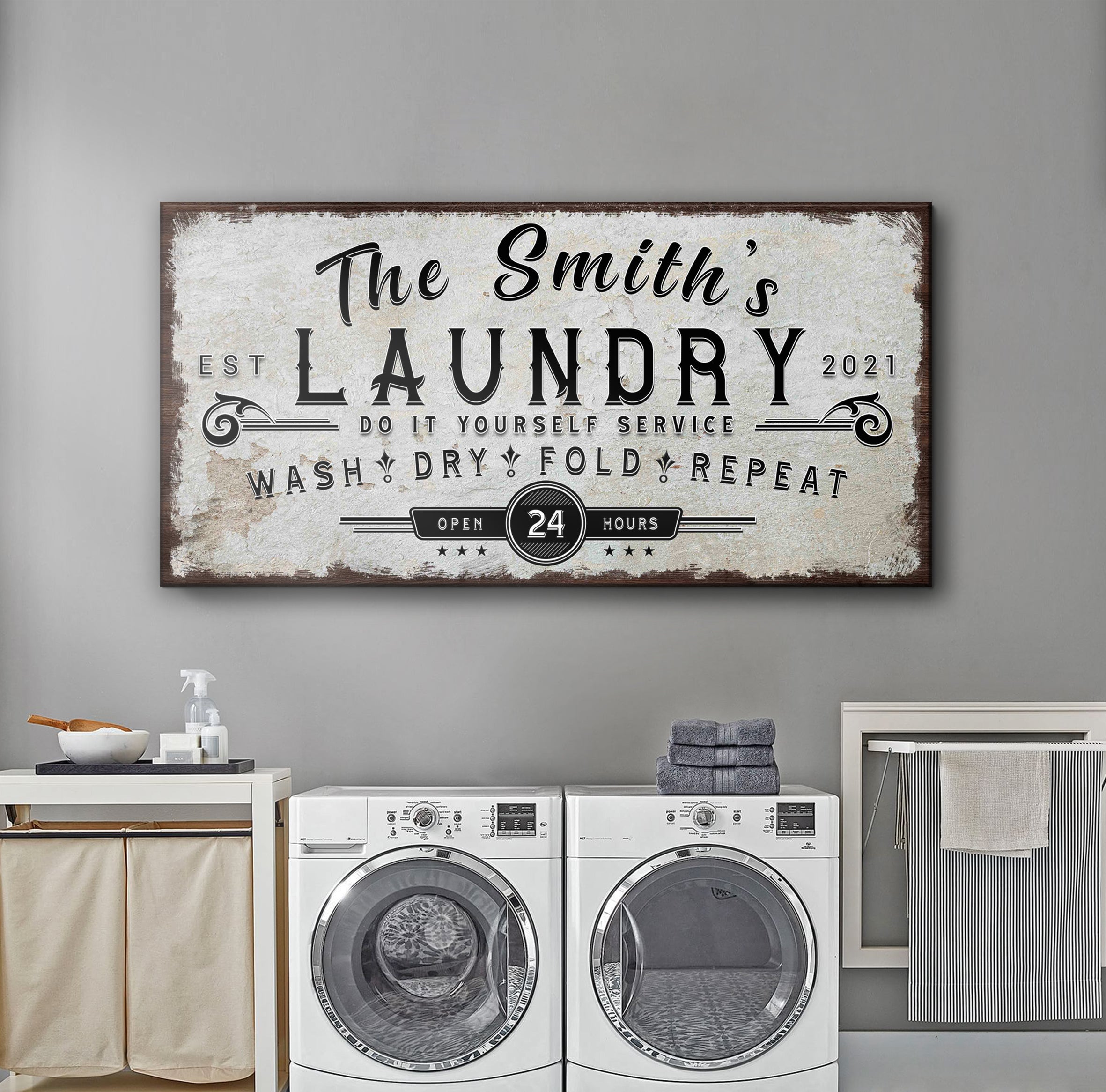 Personalized Laundry Room Sign II on sale at MyriadMart