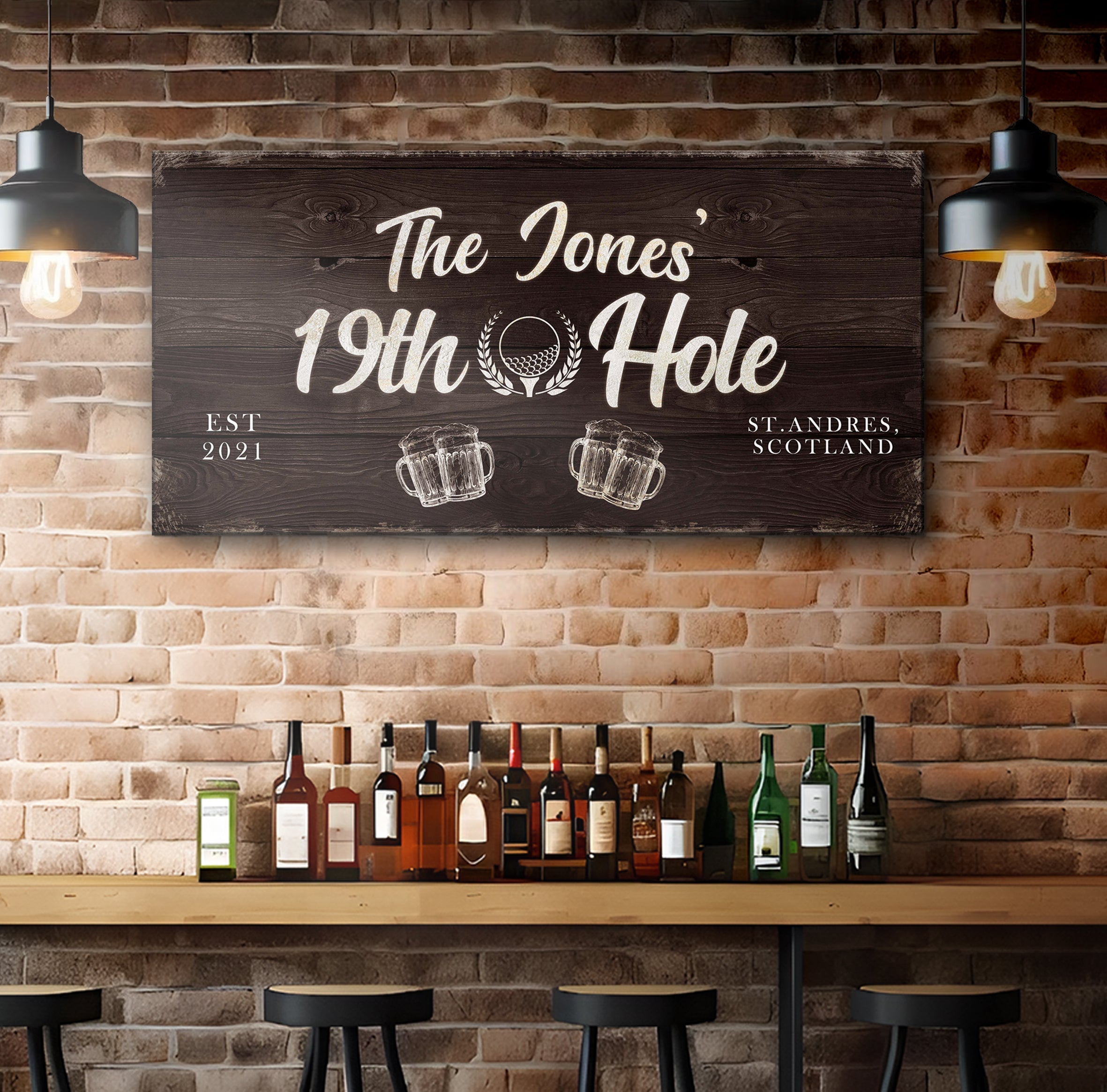 19th Hole Golf Personalized Sign II on sale at MyriadMart