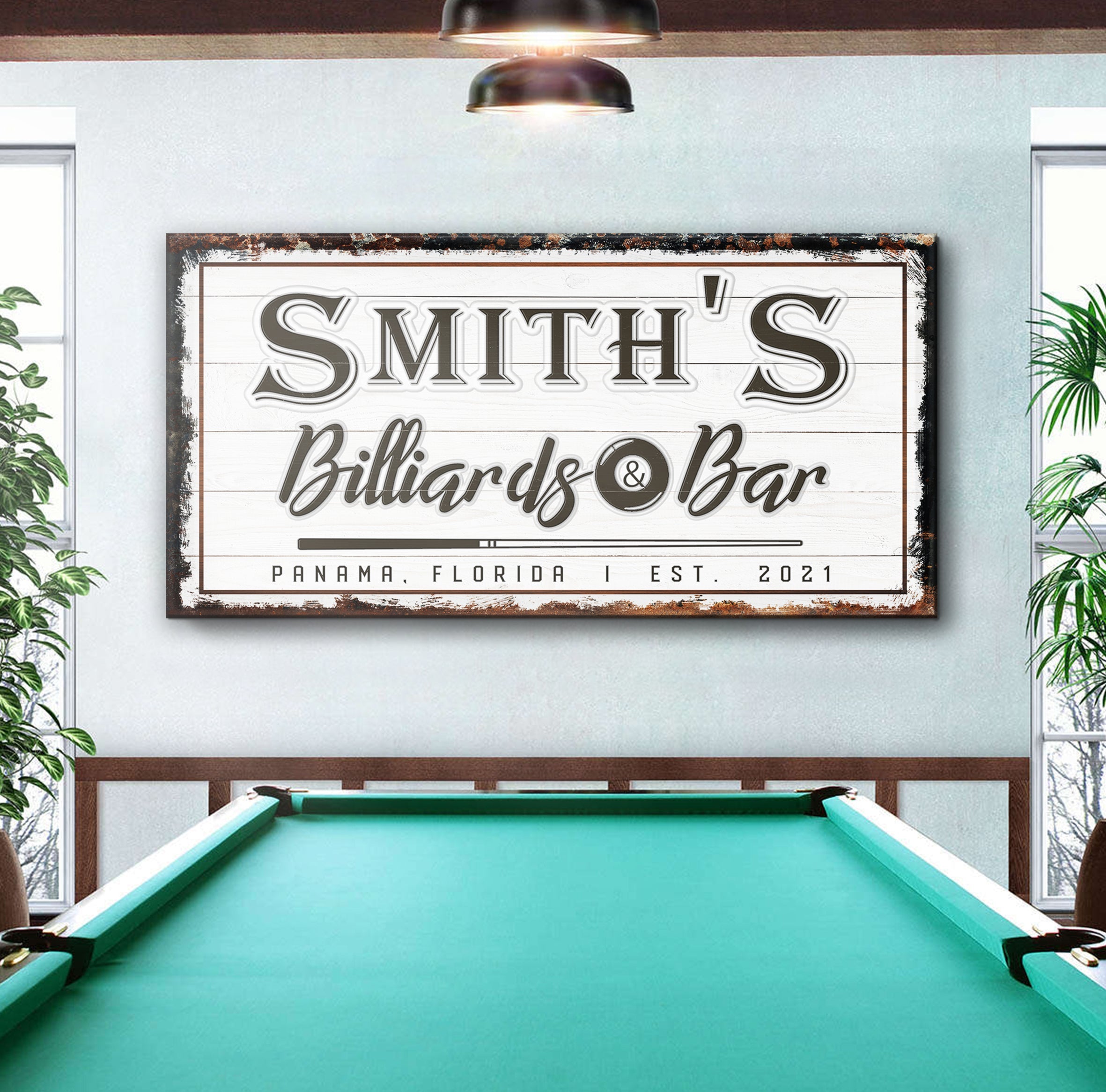 Billiards And Bar Sign on sale at MyriadMart