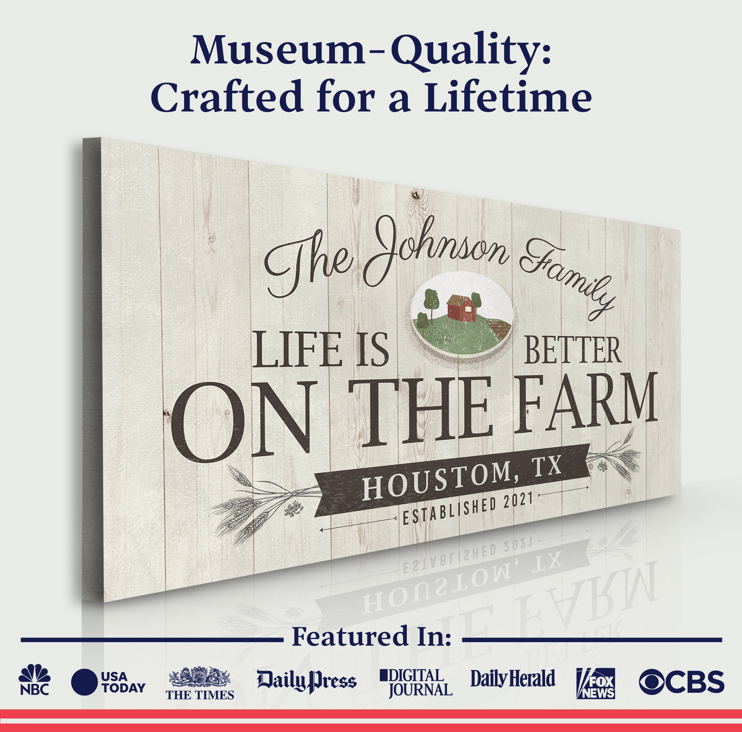 Life Is Better On The Farm Sign on sale at MyriadMart