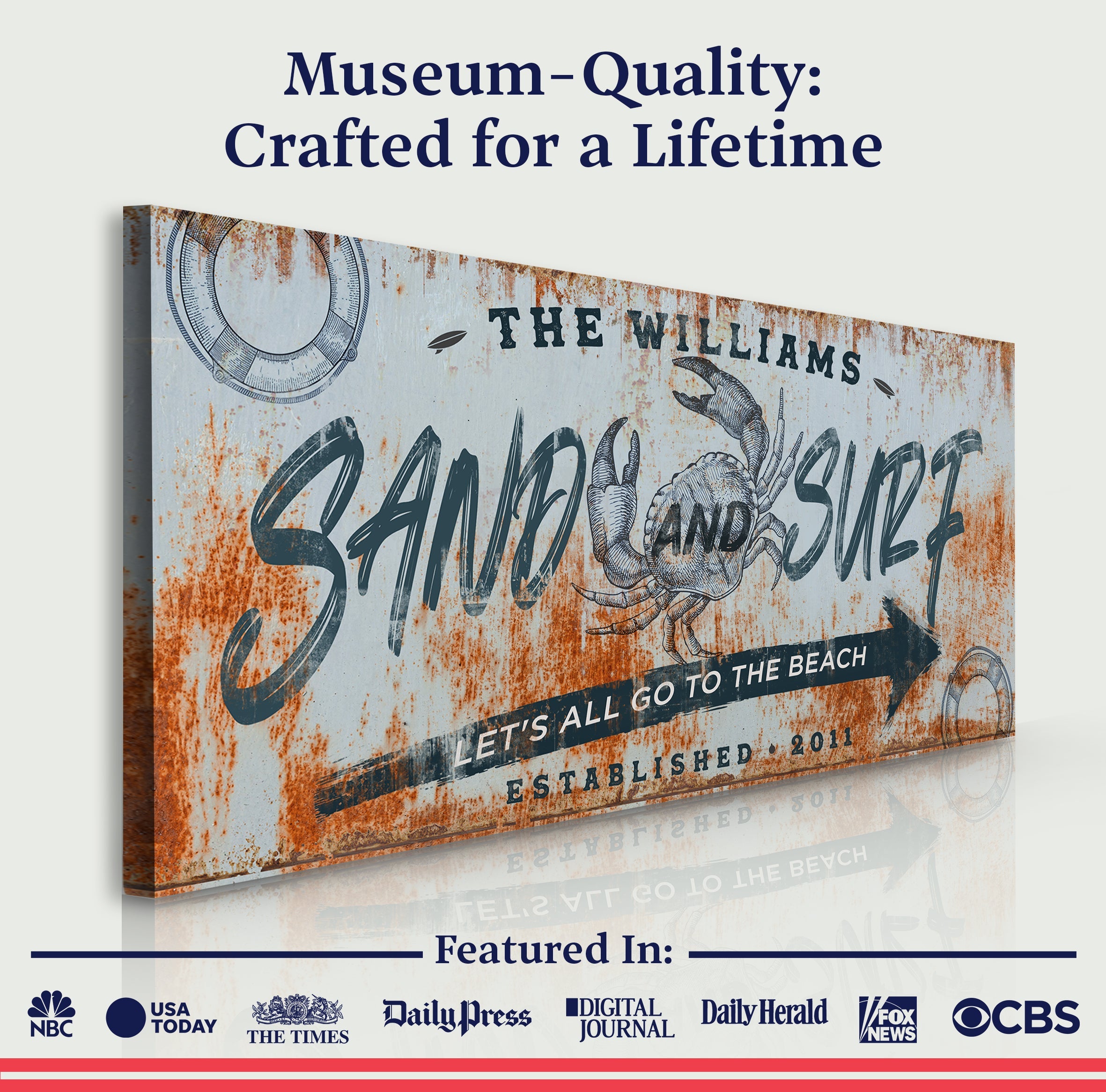 Sand And Surf Sign V on sale at MyriadMart