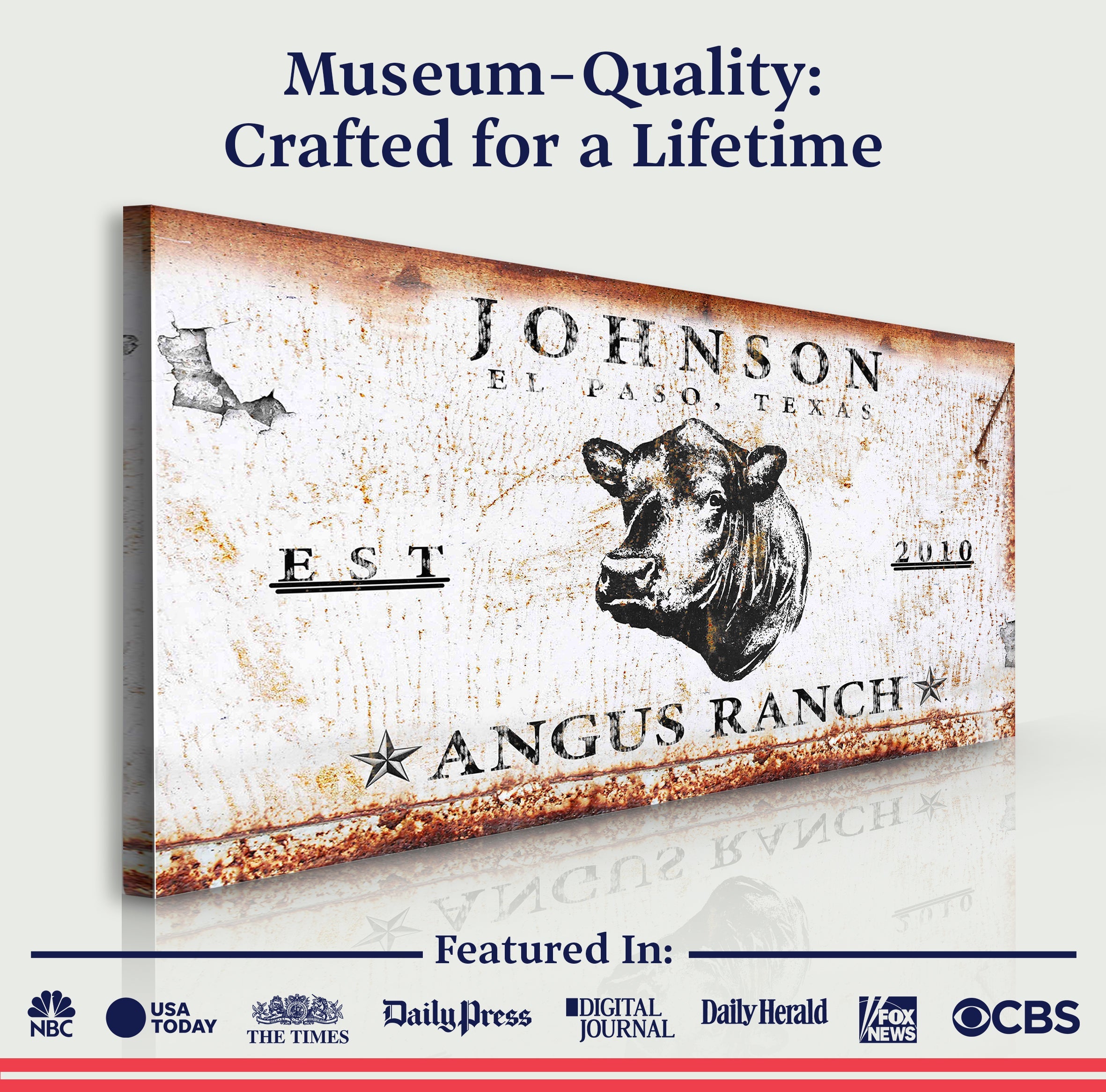 Angus Ranch Sign III on sale at MyriadMart