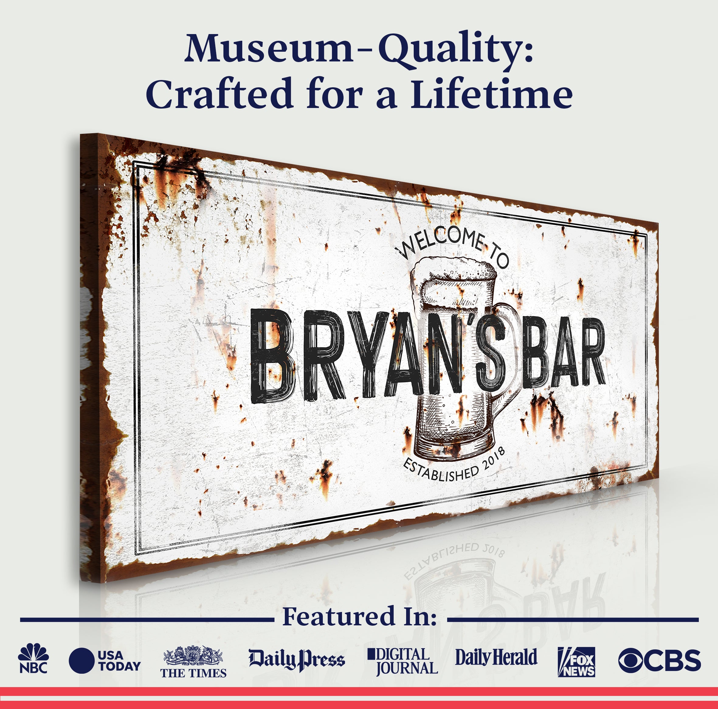 Beer Barrel Bar Sign II on sale at MyriadMart