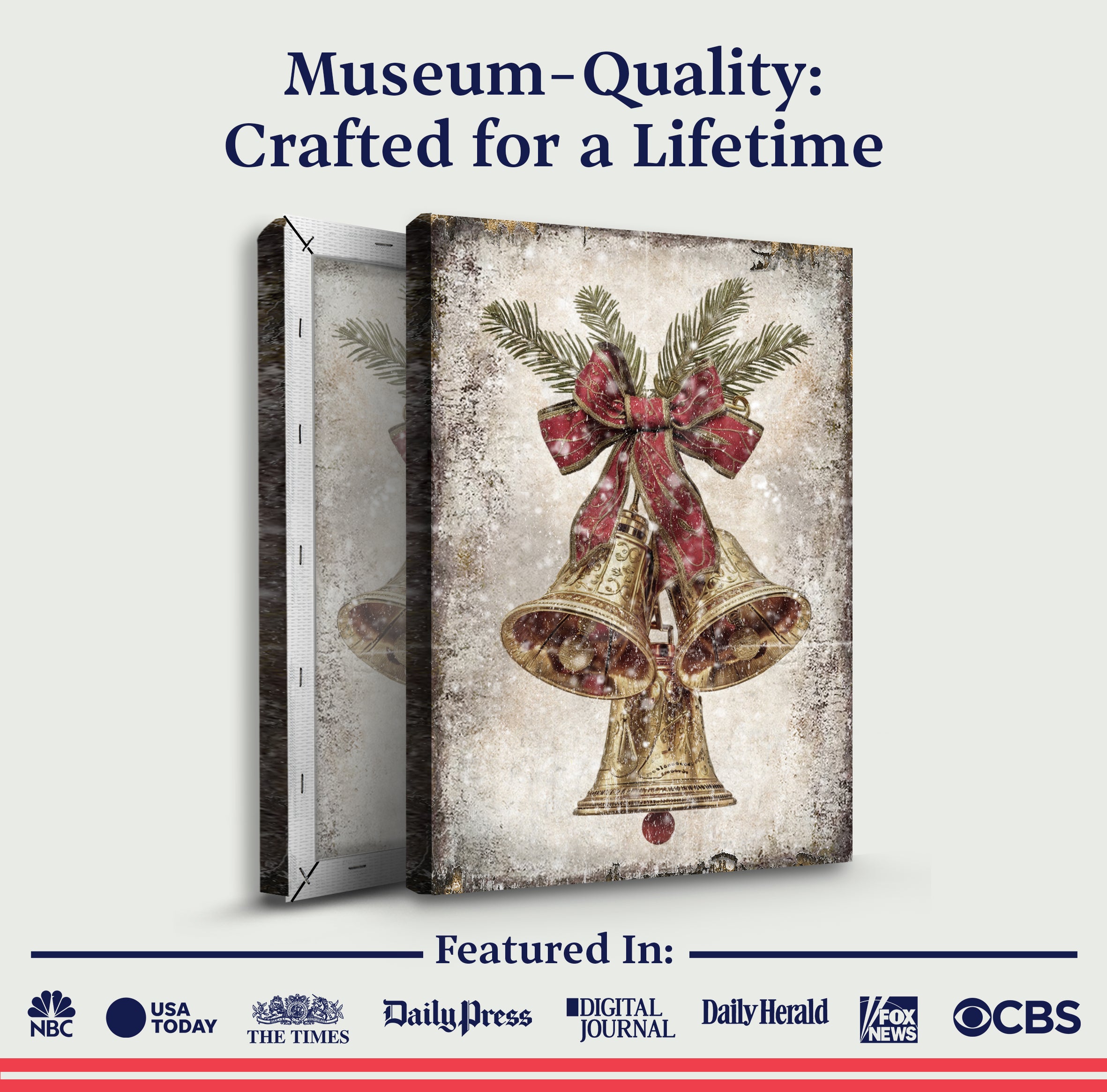 Vintage Christmas Bells Wall Art on sale at MyriadMart