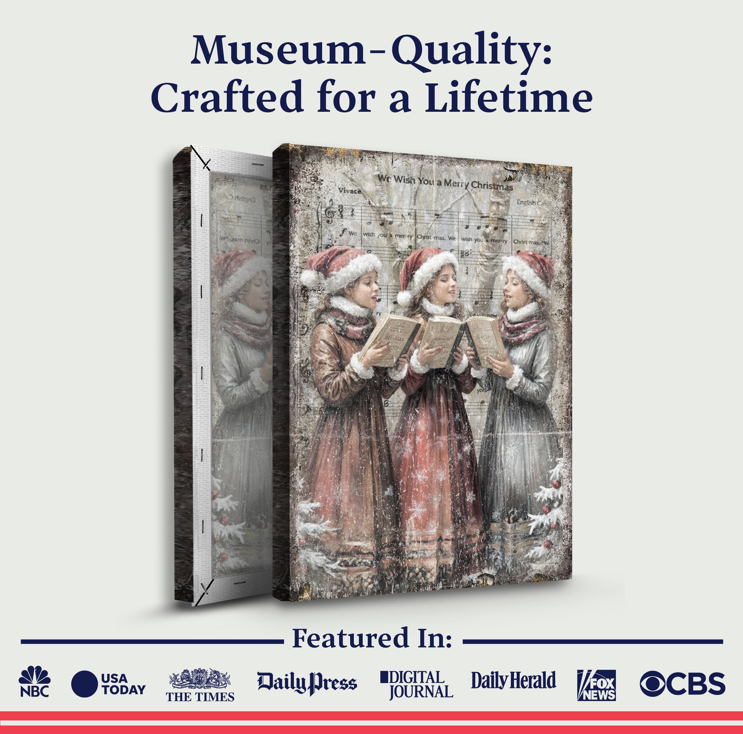 Vintage Christmas Carolers Wall Art on sale at MyriadMart