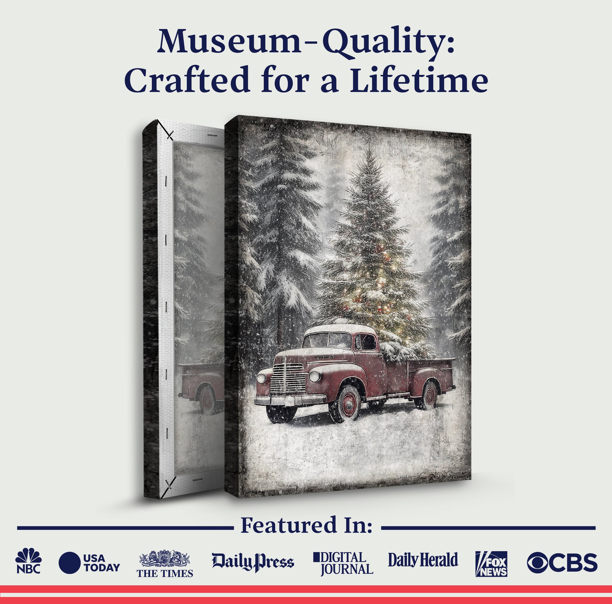 Vintage Truck With Christmas Tree Wall Art III on sale at MyriadMart