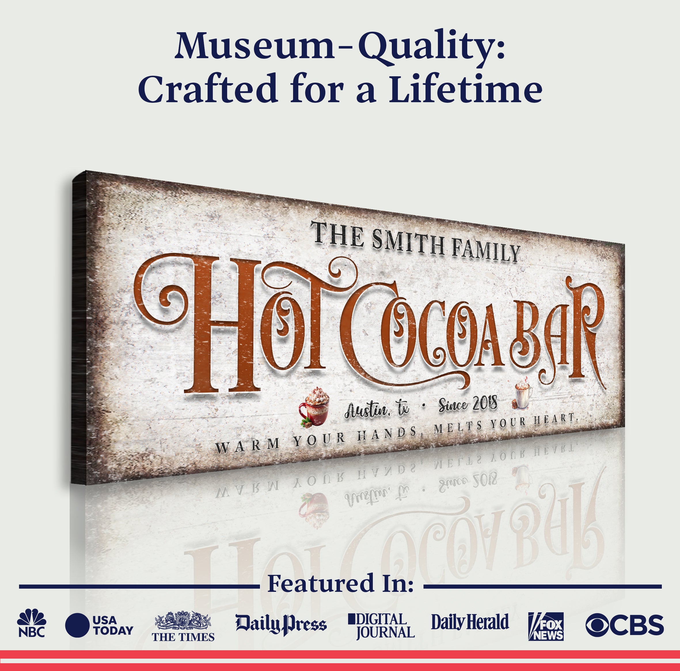 Hot Chocolate Christmas Bar Sign II on sale at MyriadMart