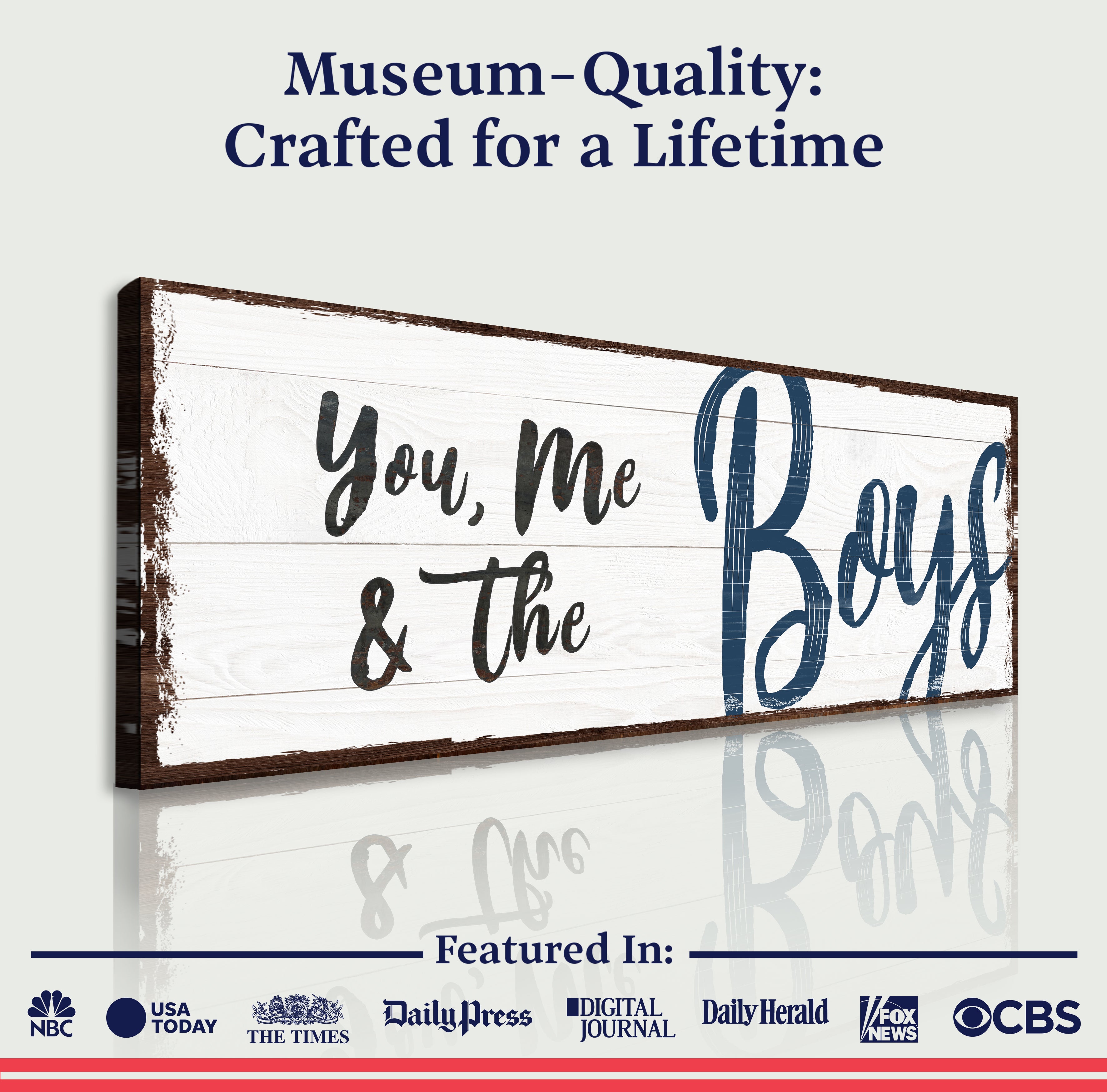 You, Me And The Boys Sign VII on sale at MyriadMart